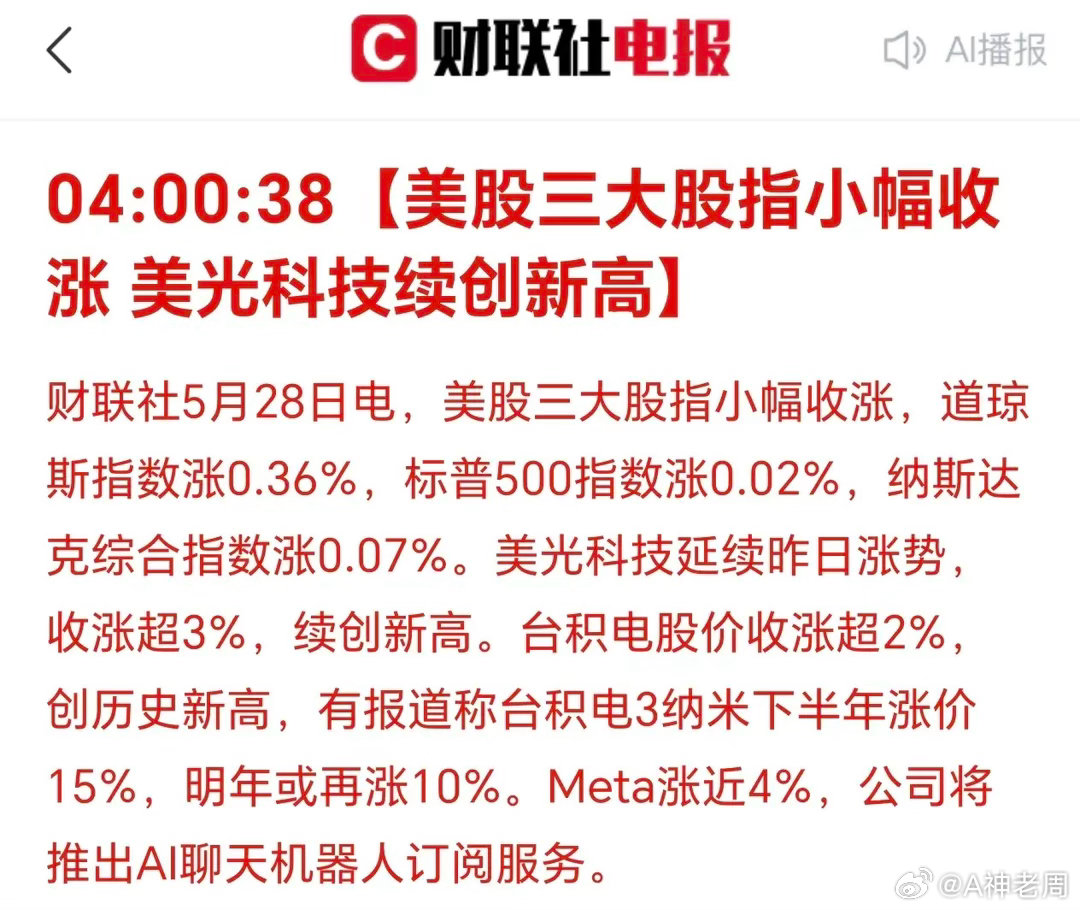 美国三大股指集体小涨！美股，真是涨到了极致！物极必反，或许临界点正在来临！我们股