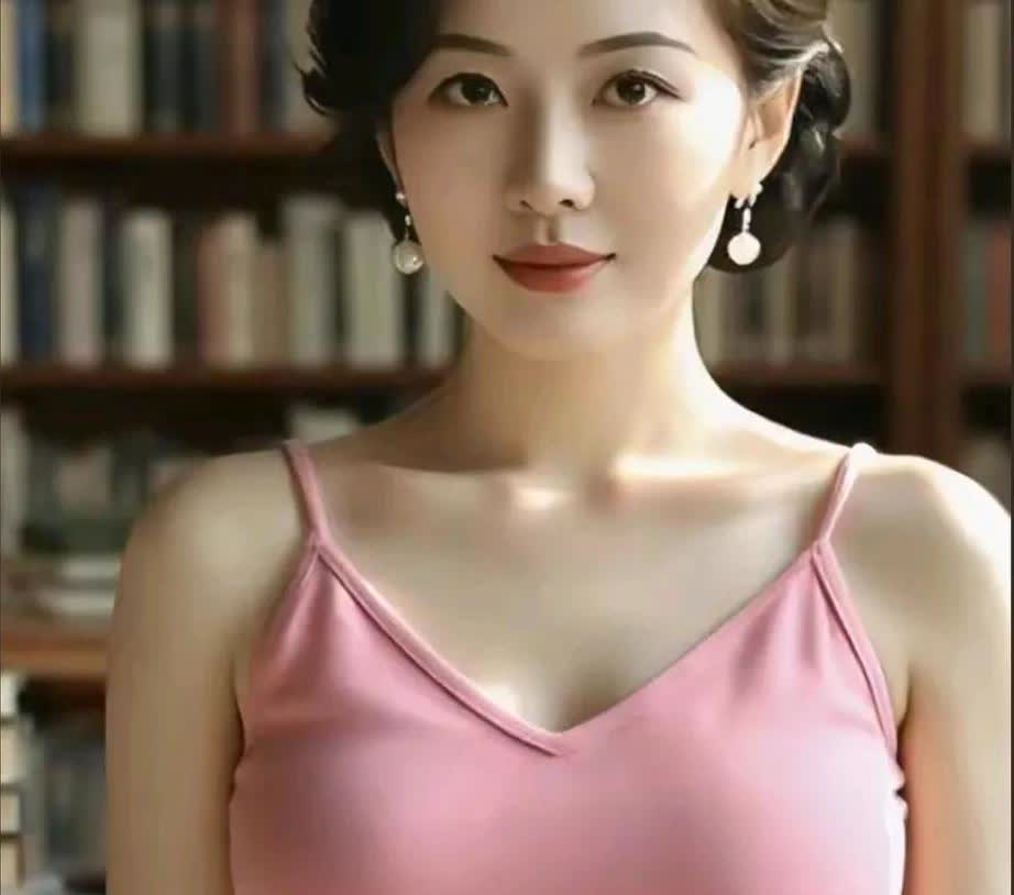 粉色吊带裙真的太能营造优雅书香气息了！就像有位女生侧身倚靠庭院长椅，姿态闲适又优