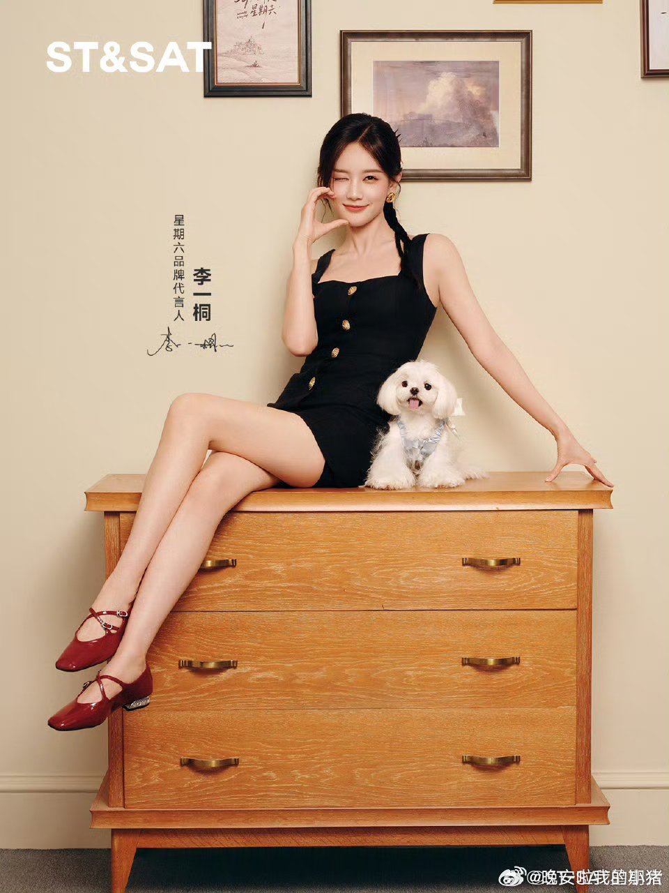 李一桐ST&SAT星期六代言人官宣海报