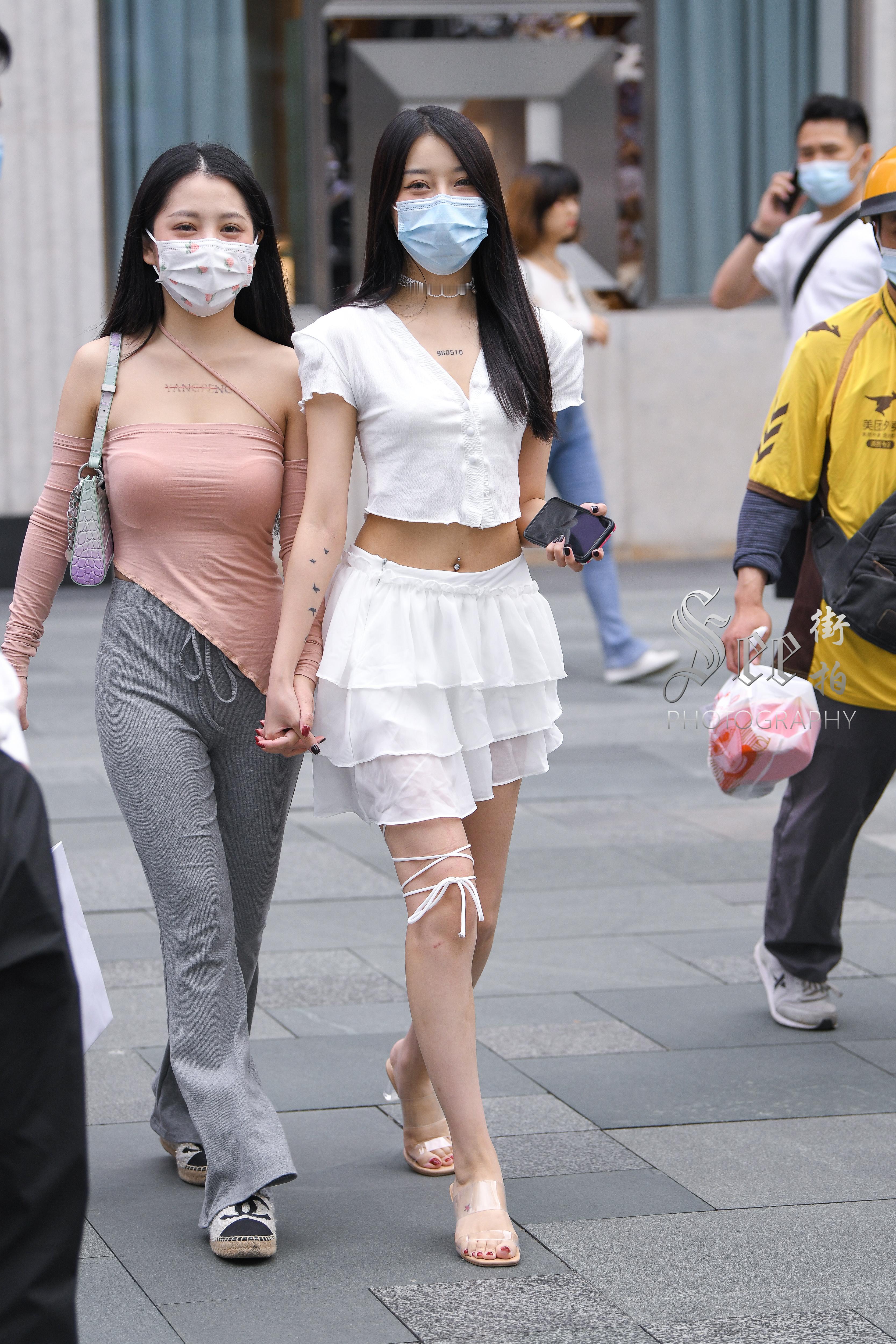 白色套装裙清新优雅~~​​​