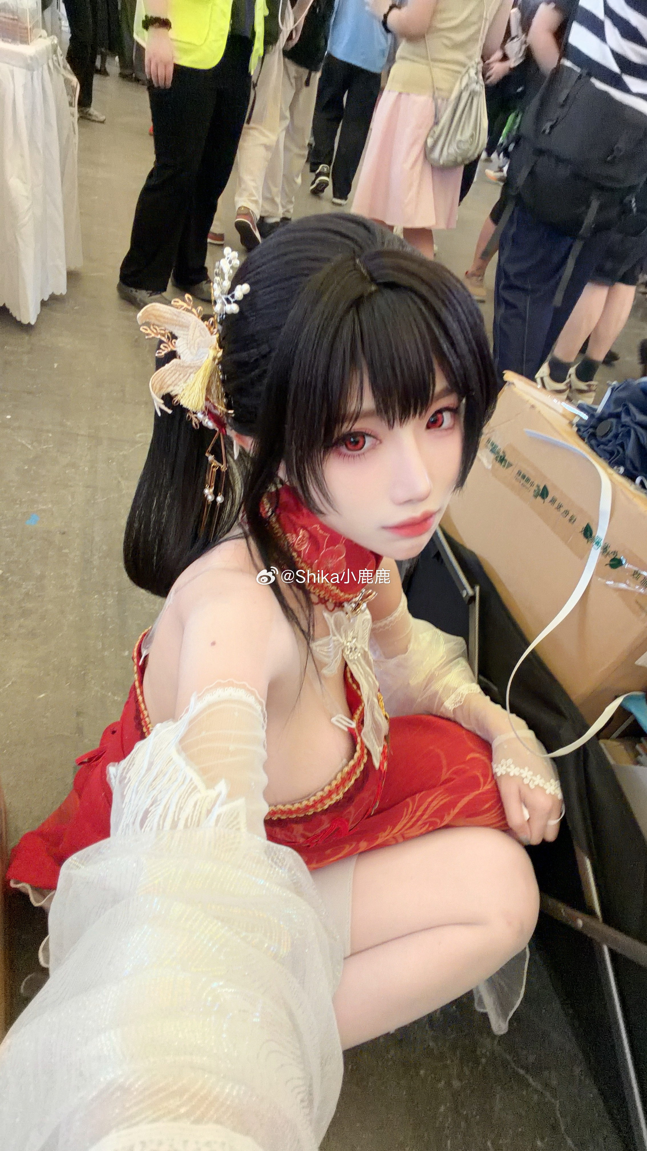 已经在Q32旁边等待了！shika小鹿鹿