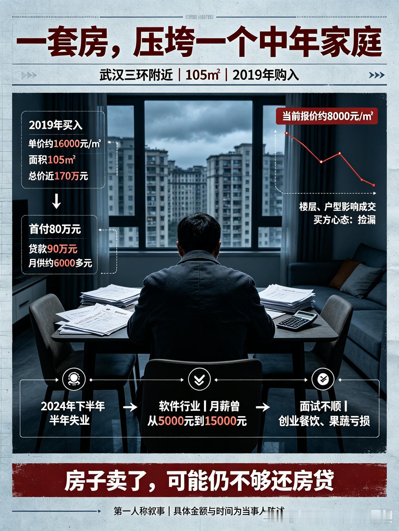 我是2019年，在武汉三环附近买了一套房，成交单价16000元，面积105平，总