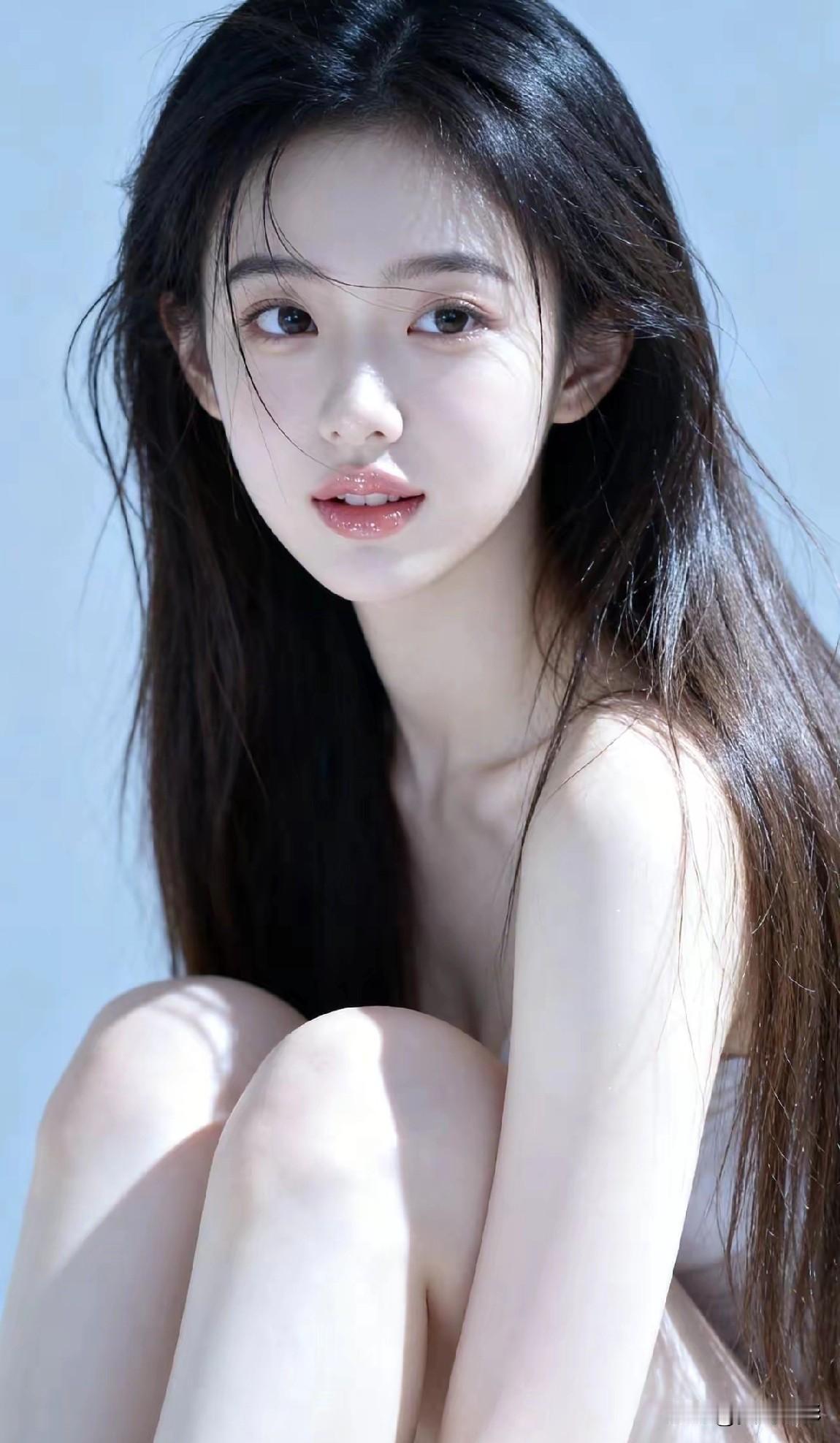 光之影温柔少女，阳光下的清新自然少女感笑容阳光白裙少女