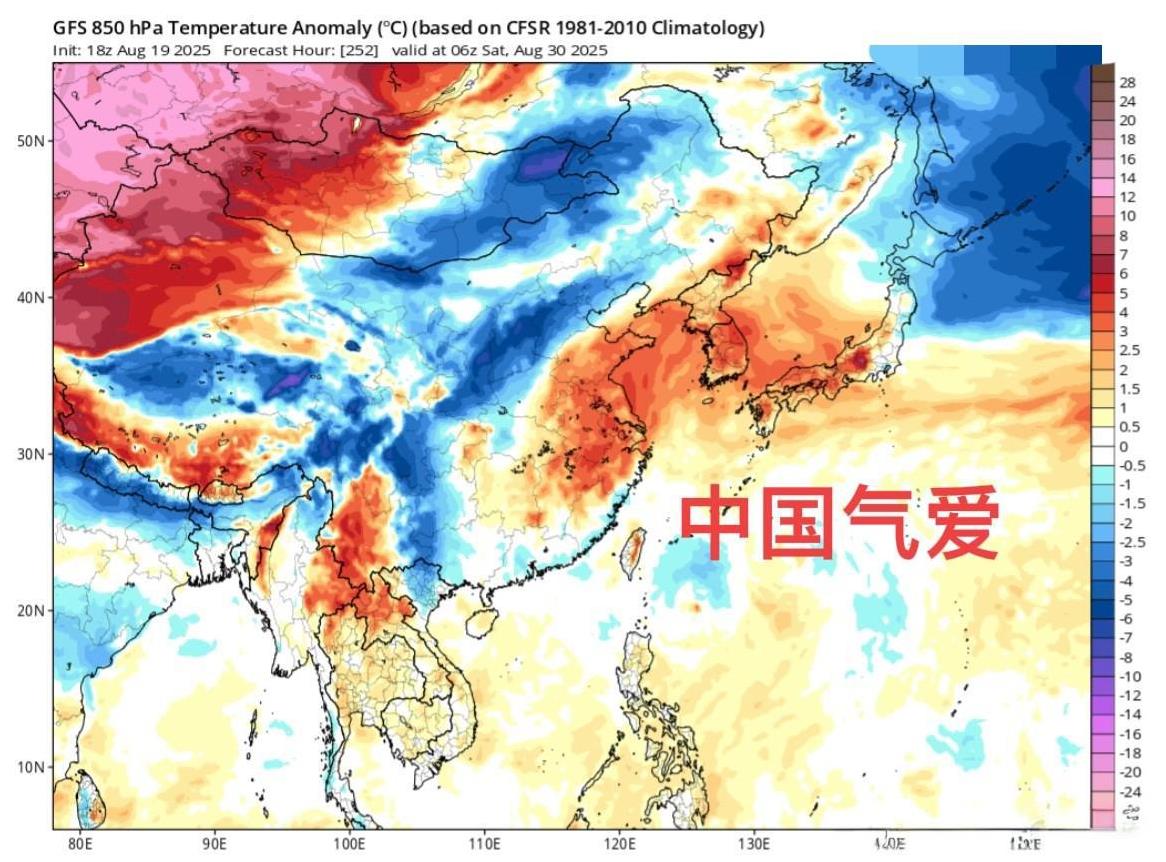好消息！gfs模式调出远期高空槽拉动大量冷空气南下趋势。在9月初冷平流东移打入到