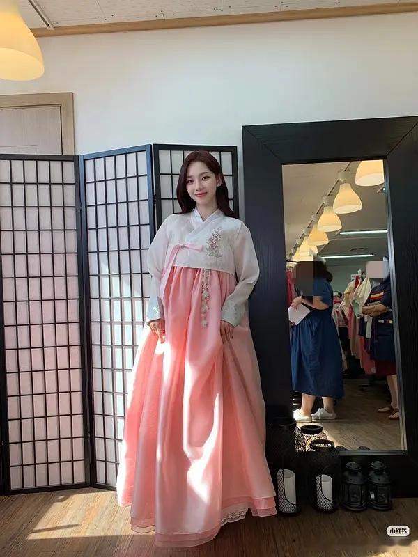 Voguemetgala晚会外网发布aespa柳智敏的礼服说这是韩国刺绣，引发