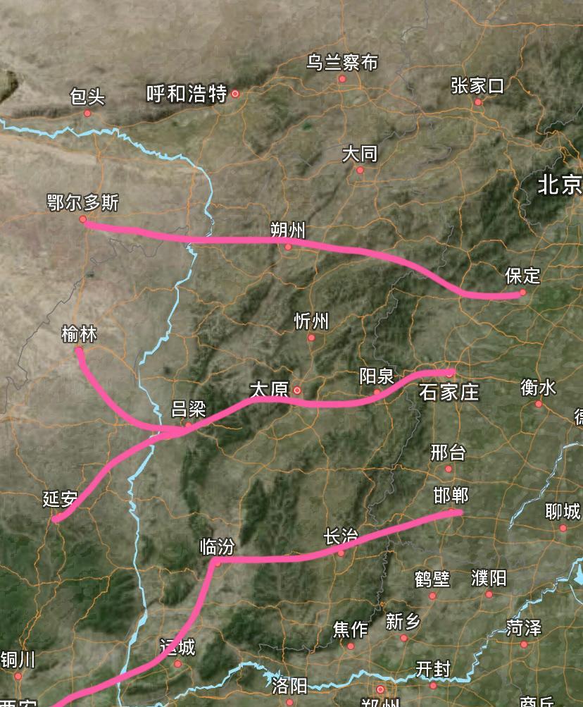 山西人流、物流、财流没有高速动起来，还是三横大交通不方便，就中线太原好一点。山西
