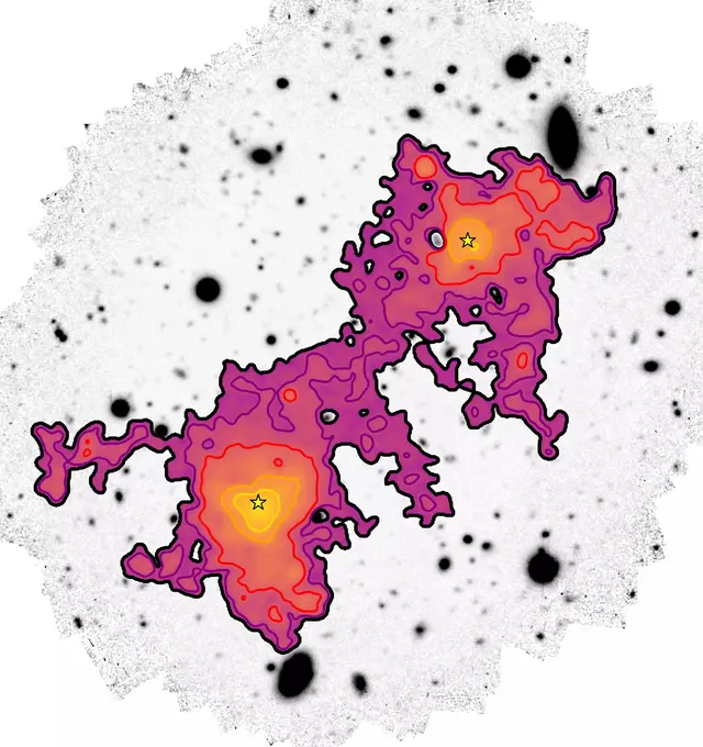 天文学家发现相隔300万光年的星系之间也存在联系