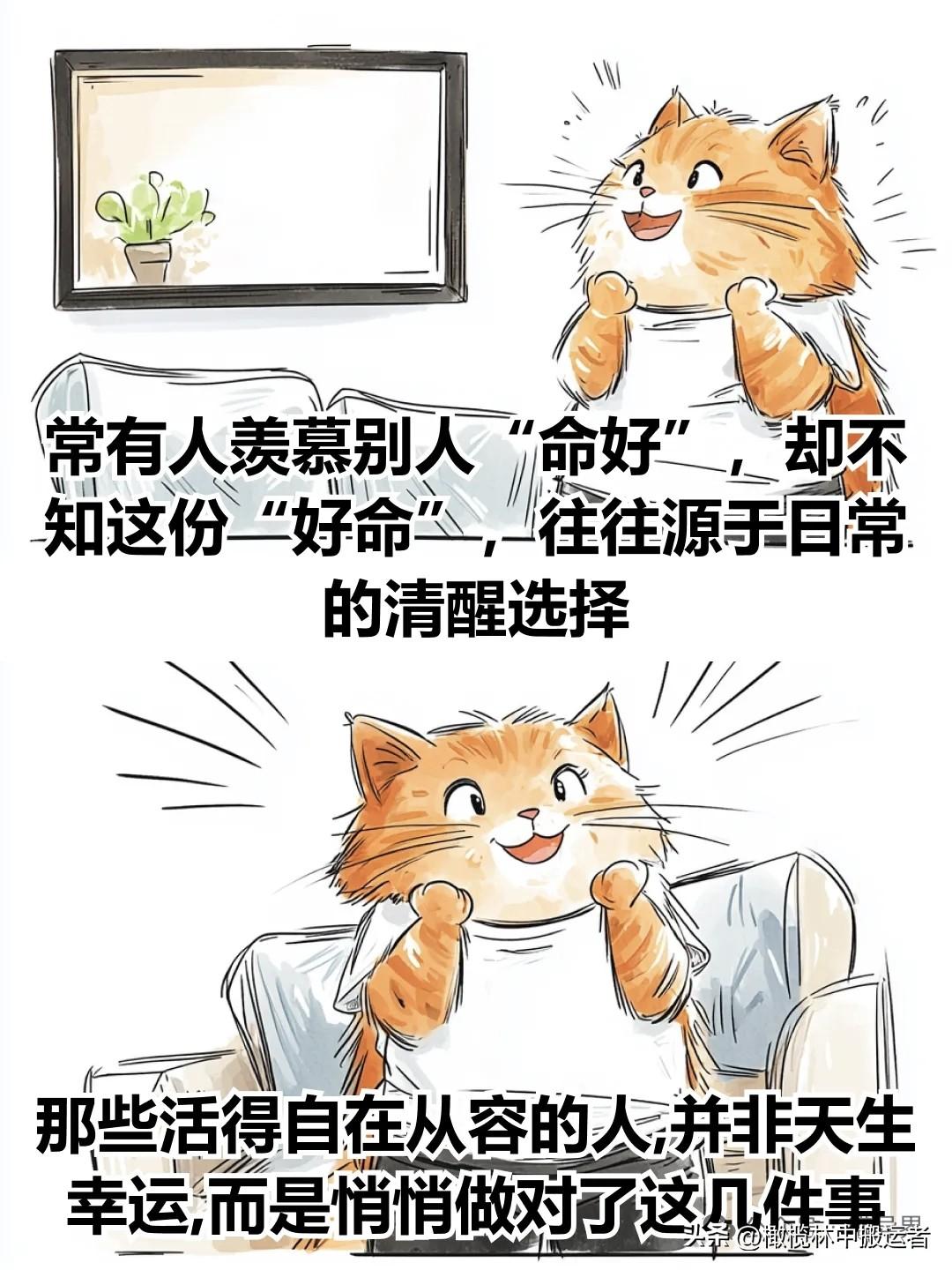 治愈漫画I真正命好的人，都在悄悄做这几件事！漫画治愈时刻漫画治愈心灵温柔