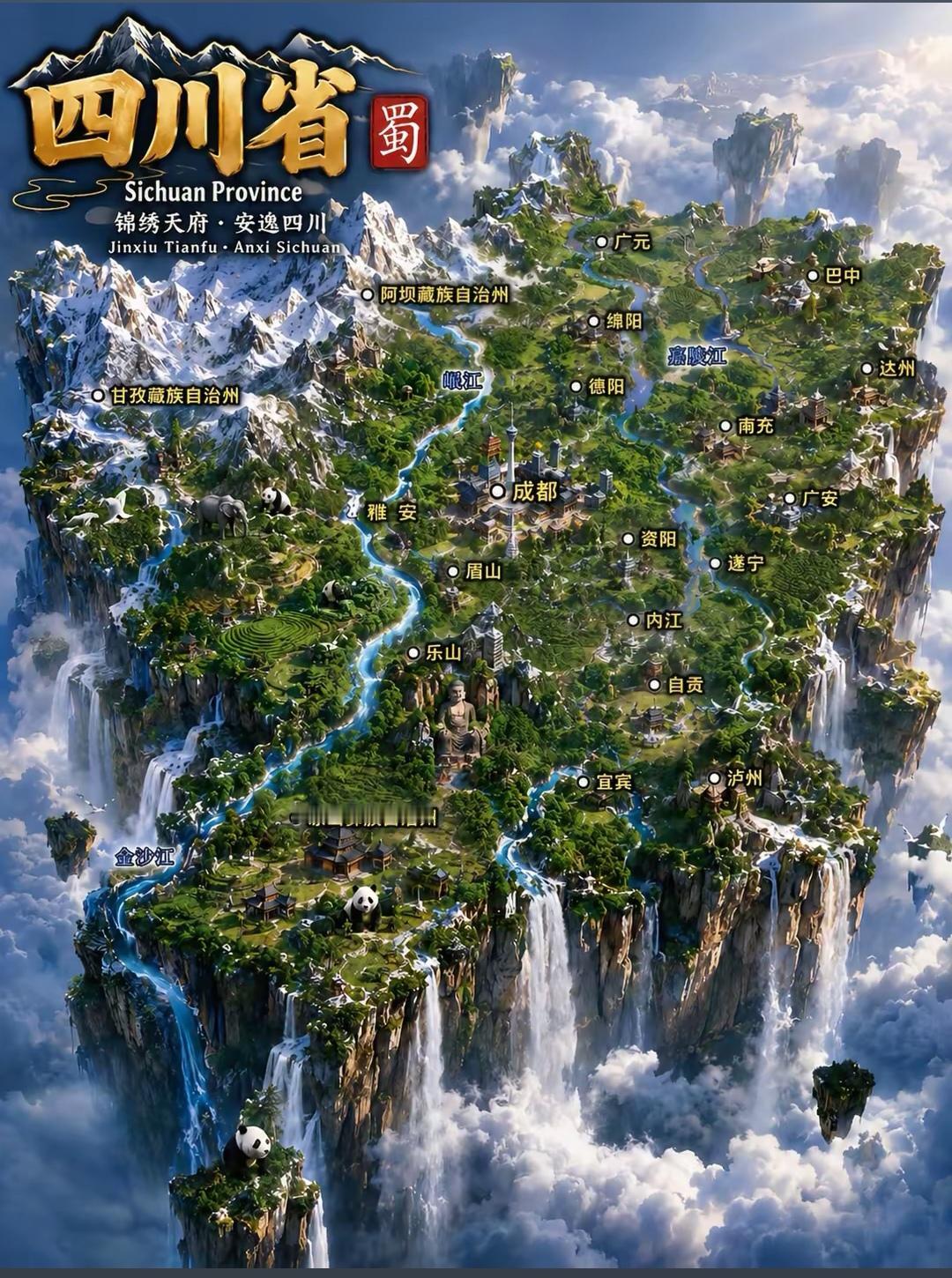 四川的地形自驾穿行川西环线，我才真切体会到四川的地形特质有多“割裂”。全省近半