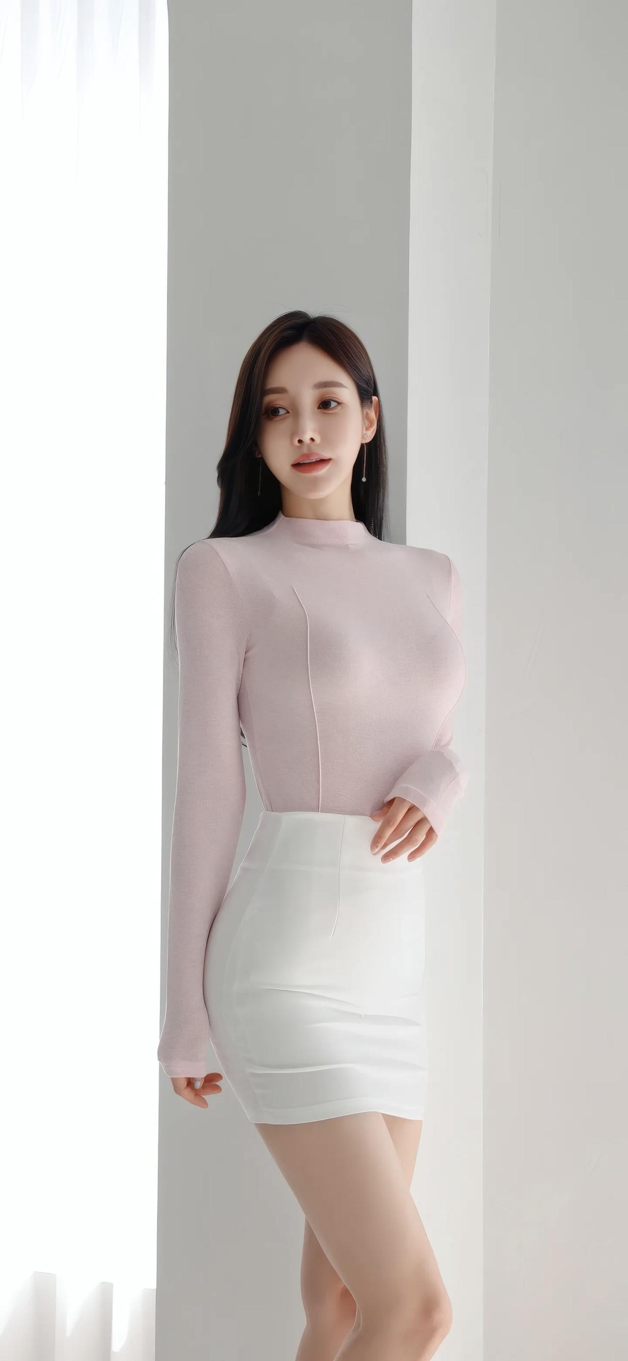 优雅粉白穿搭，甜美与性感并存💕