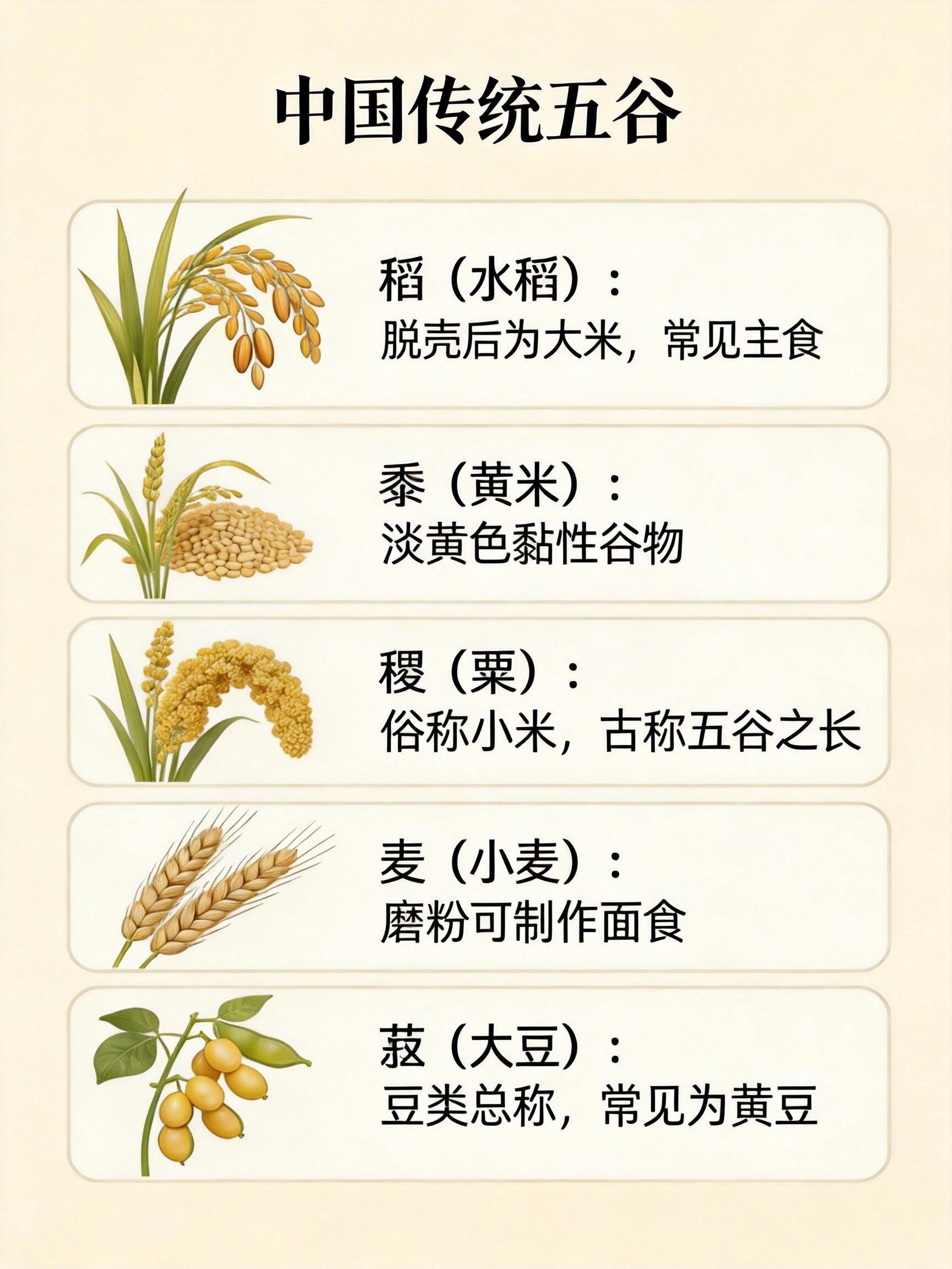 🌾五谷到底是什么？一张图认全！小时候背“五谷丰登”真的能认全五种谷物的有几个?