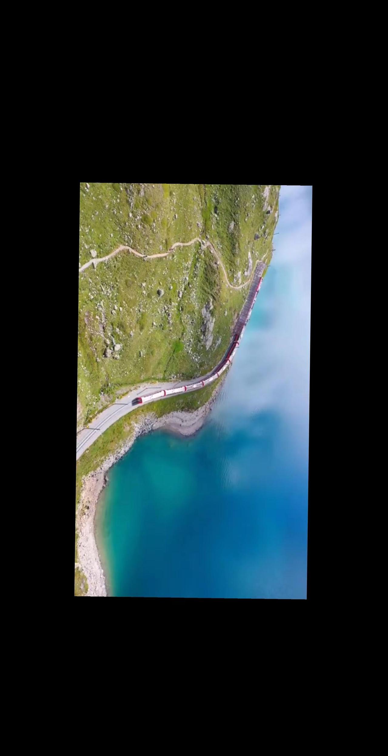 安静的旅途第一视角航拍自然风景区无人机拍摄