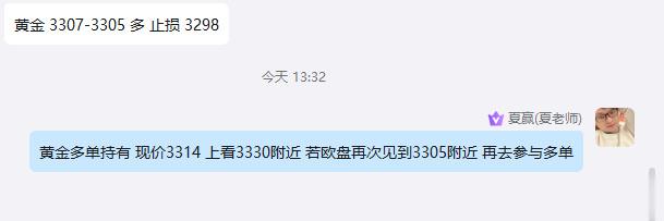 黄金多单止盈3330, 后市关注3340压制