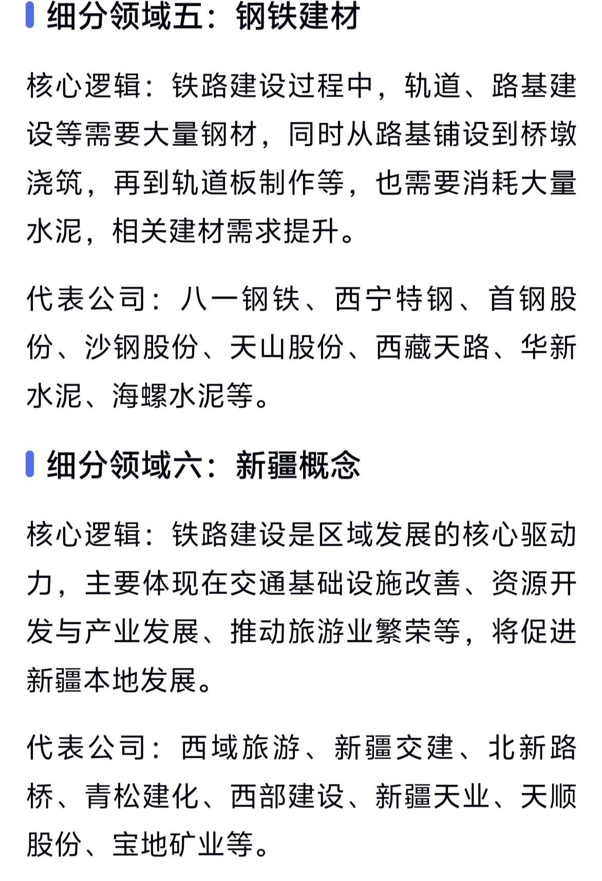 西部大开发7大细分领域概念股名单发布