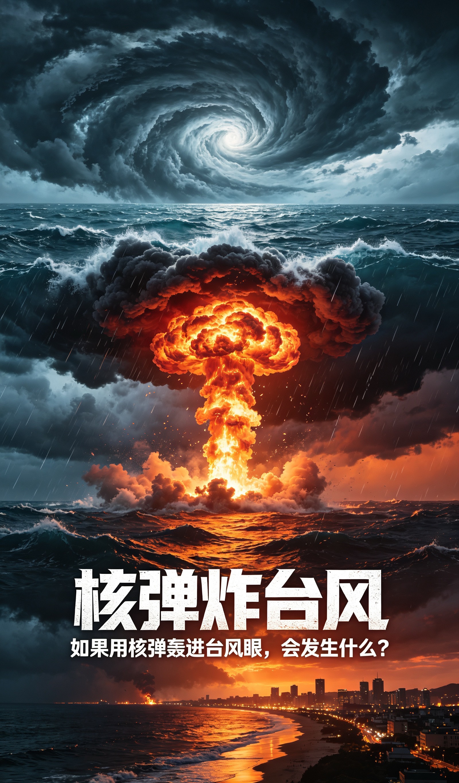上次巴威来的时候，有人问核弹能不能把台风炸散，现在统一再回复一次：绝无可能。一个