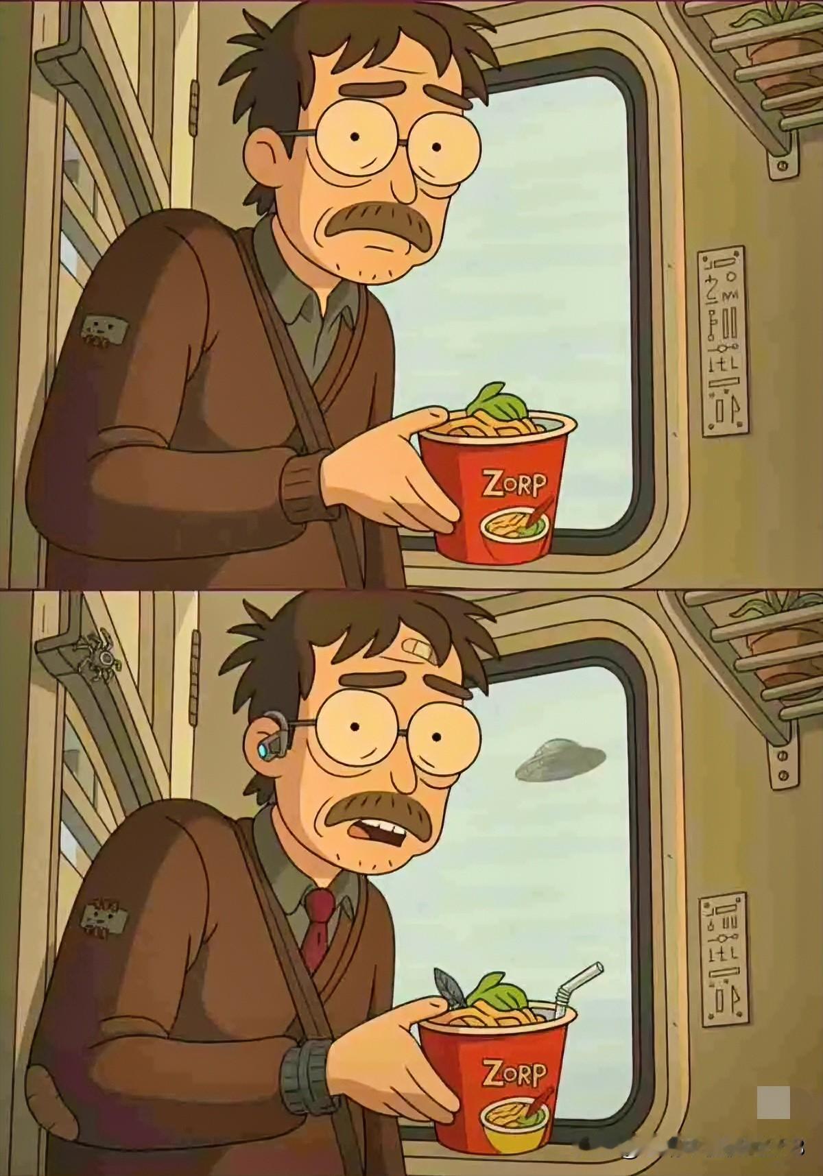 窗外风景美，碗中滋味长找不同至少15处