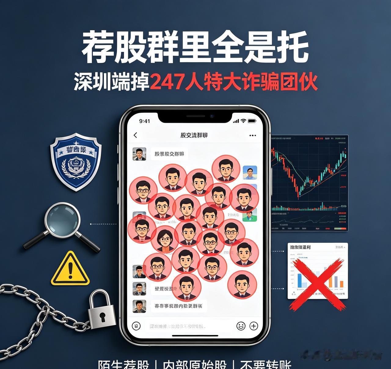 400警力一锅端247人荐股诈骗团伙！群里除了你，其他人全是托刚刷到深