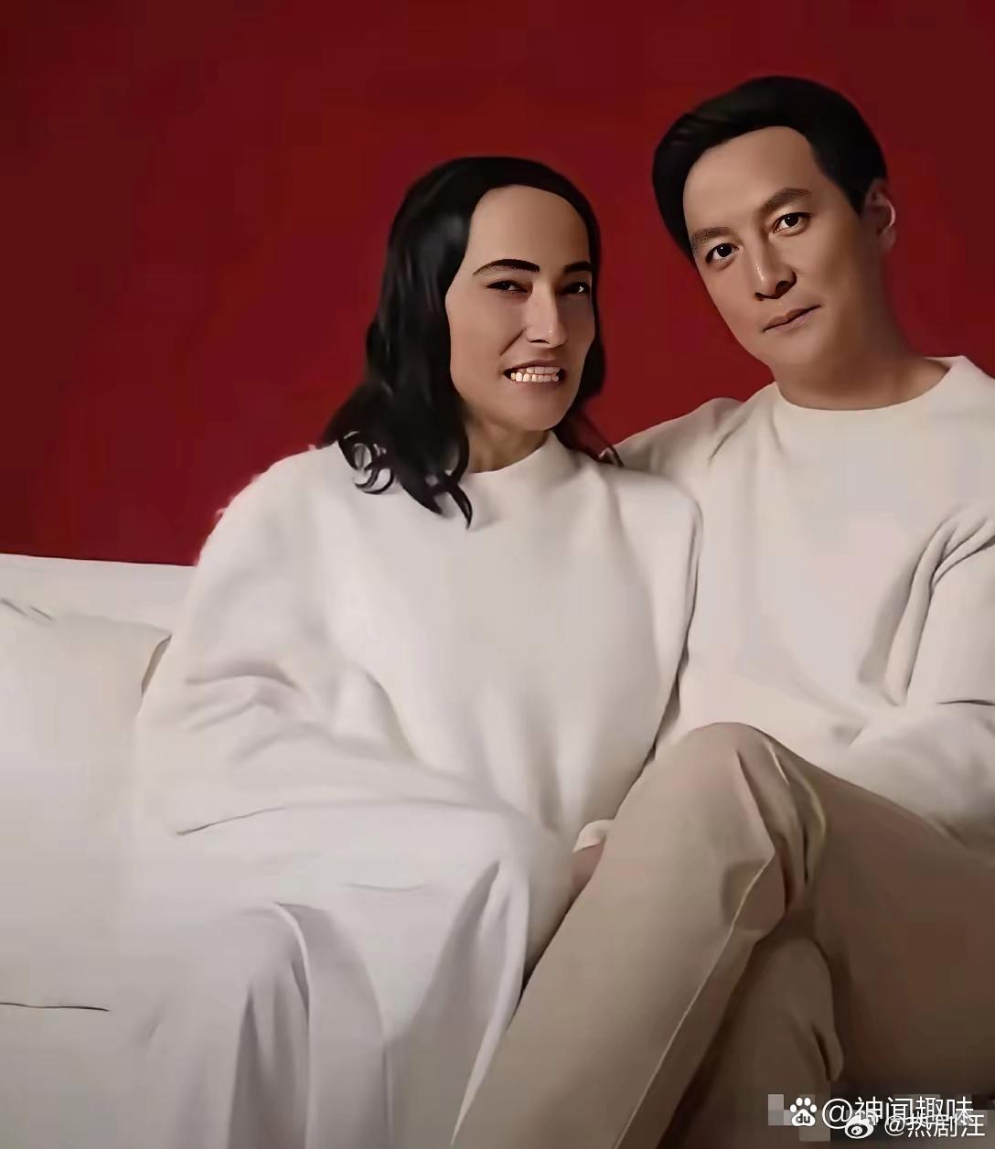 吴彦祖和老婆的合影​​​