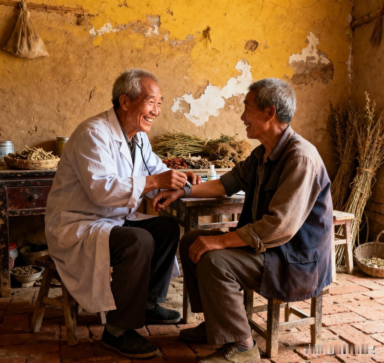 村里有个厉害的土郎中，穷人免费，富人收很贵。有次，给一富豪诊脉后，却分文不取，摆