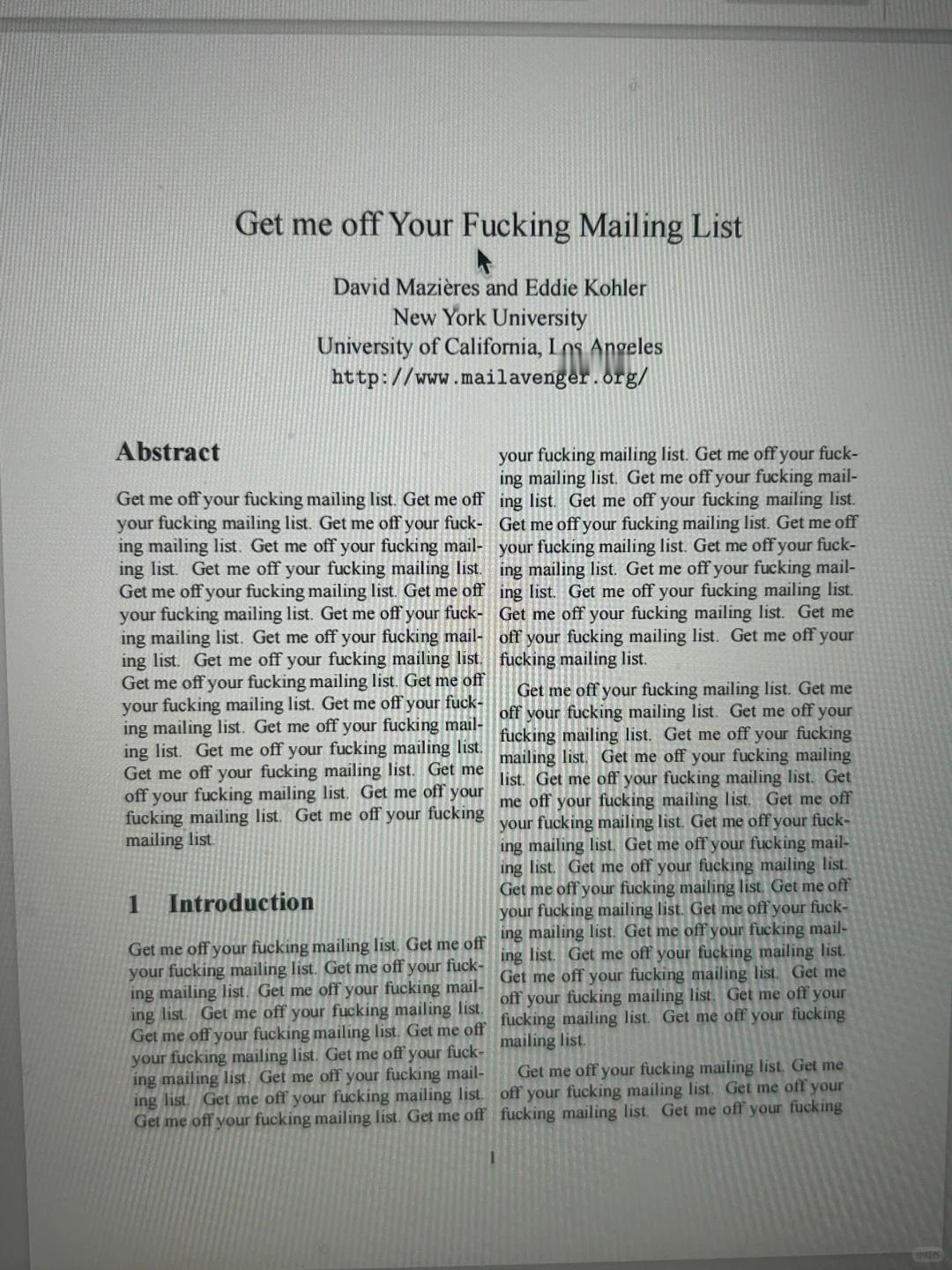 全文是脏话的论文获得了极佳并发表​​​