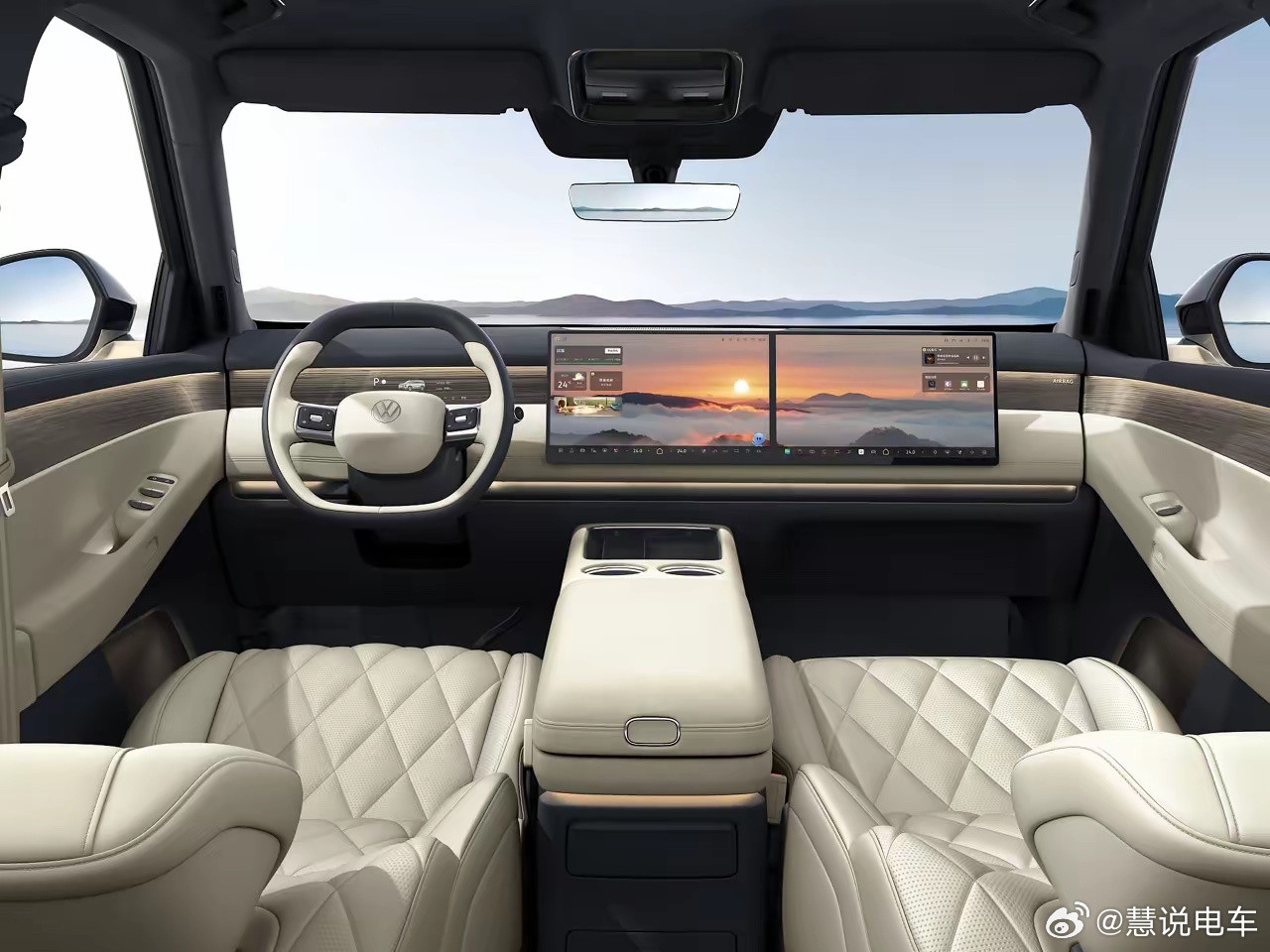 上汽大众ID.ERA9X内饰首发，屏幕很大很实用，1-10分你打几分？大众大