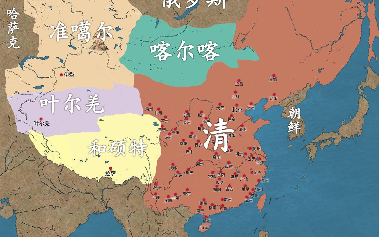 ☔如果准噶尔不造反，那现在北疆很可能就是个独立的国家。如果大小和卓不造反，