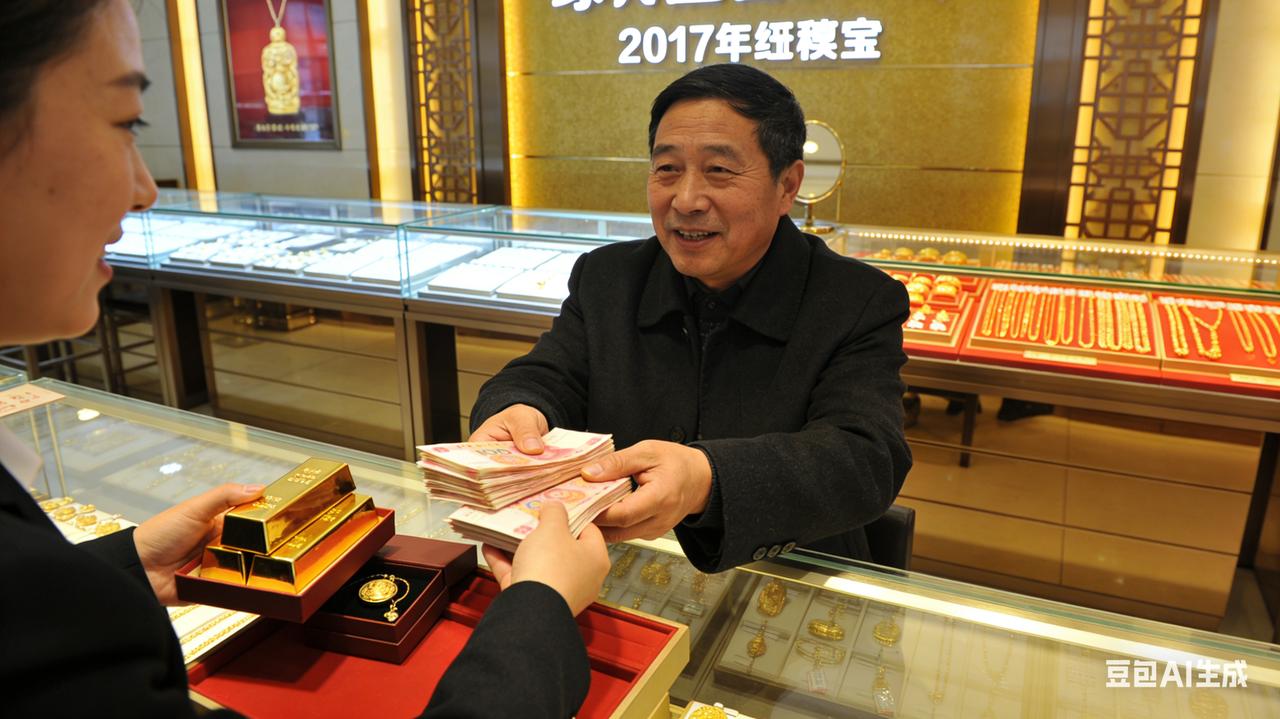 2017年拿70万拆迁款全买黄金，如今他成了全村最稳的人！2017年，拆迁