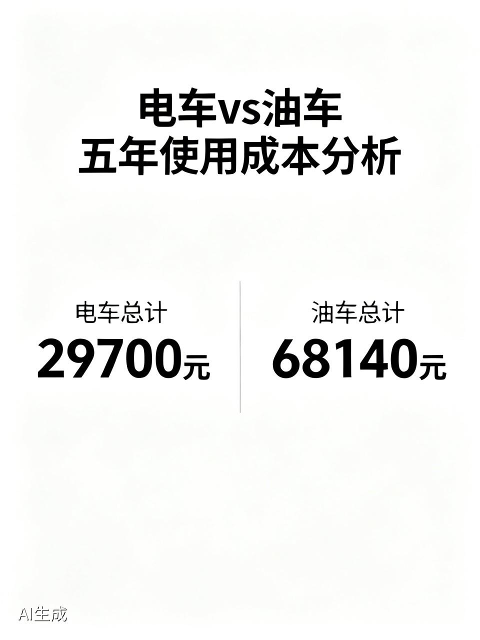 现在买电车还是买油车算一下账分析买电车，起步价10万左右，使用5年，保险费19