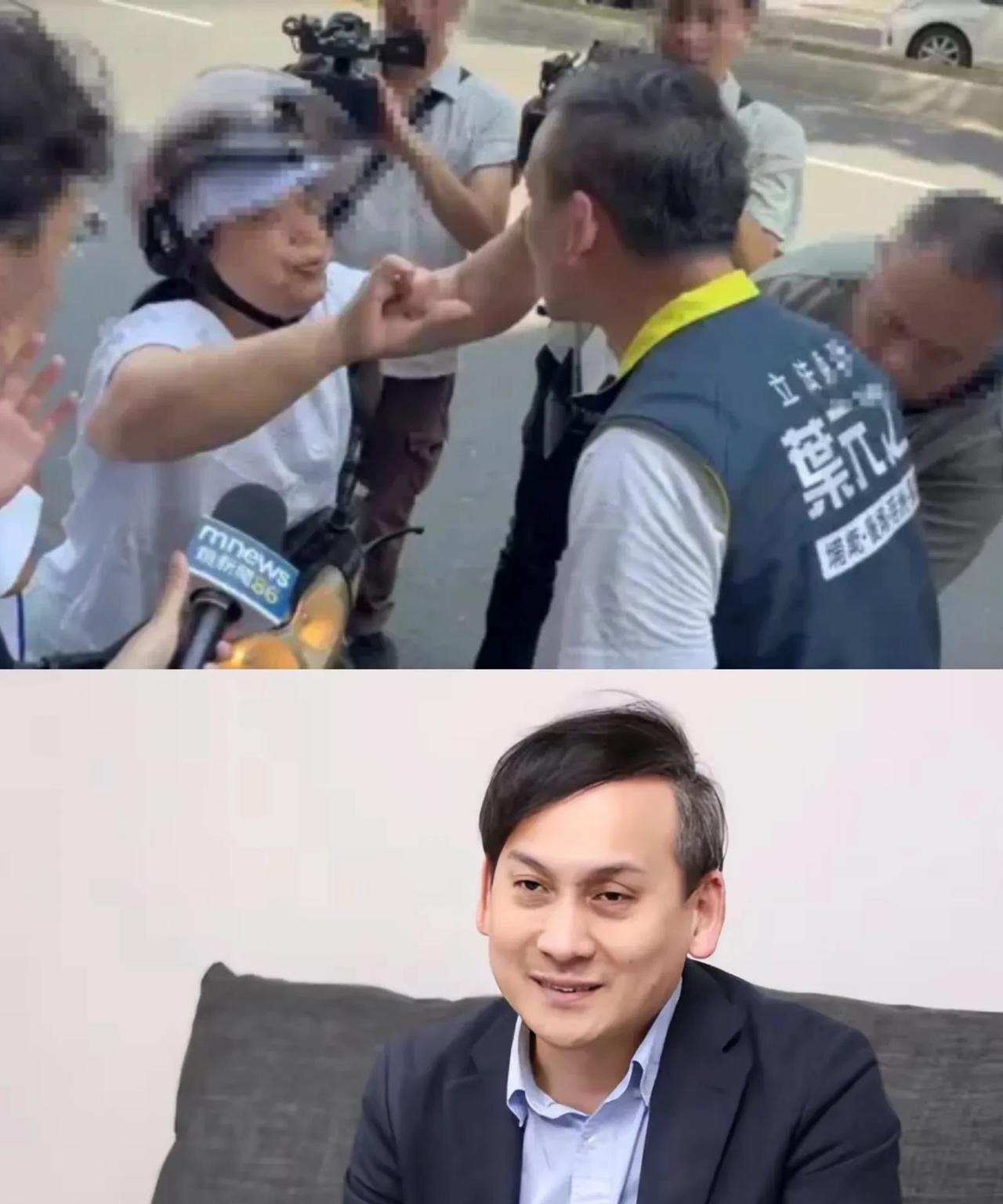 国民党立委叶元之昨天上午在新北市板桥街头宣传反罢免时，被一位支持民进党的妇人吐了