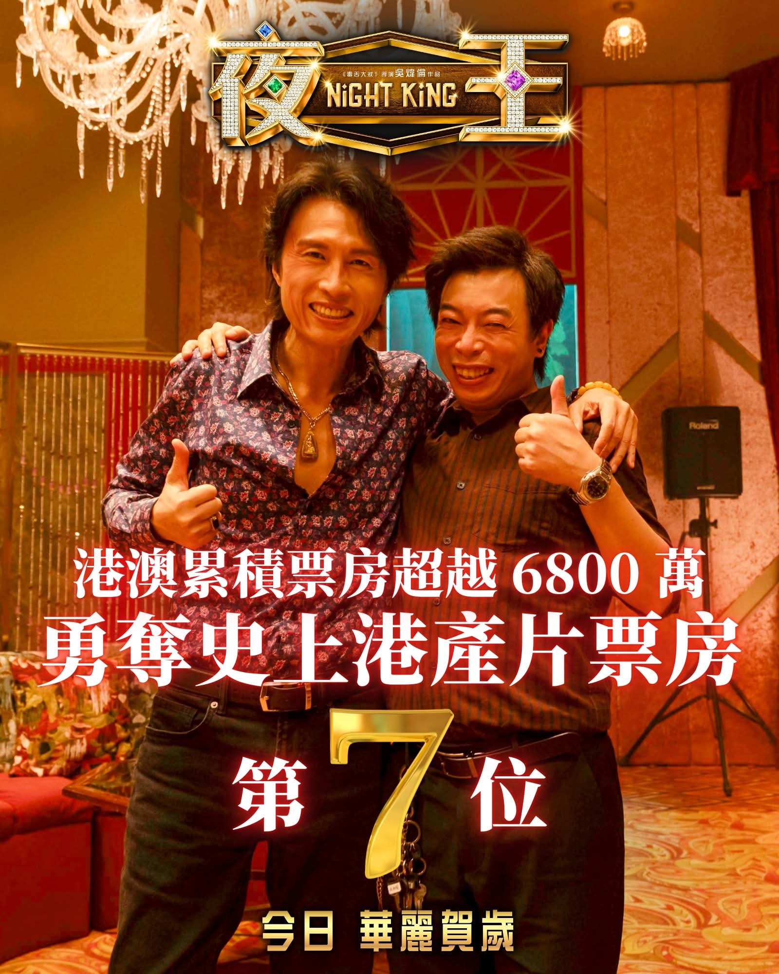 《夜王》港澳票房冲破6800万，排名港产片影史第7！黄子华古天乐包揽前七名，距黄