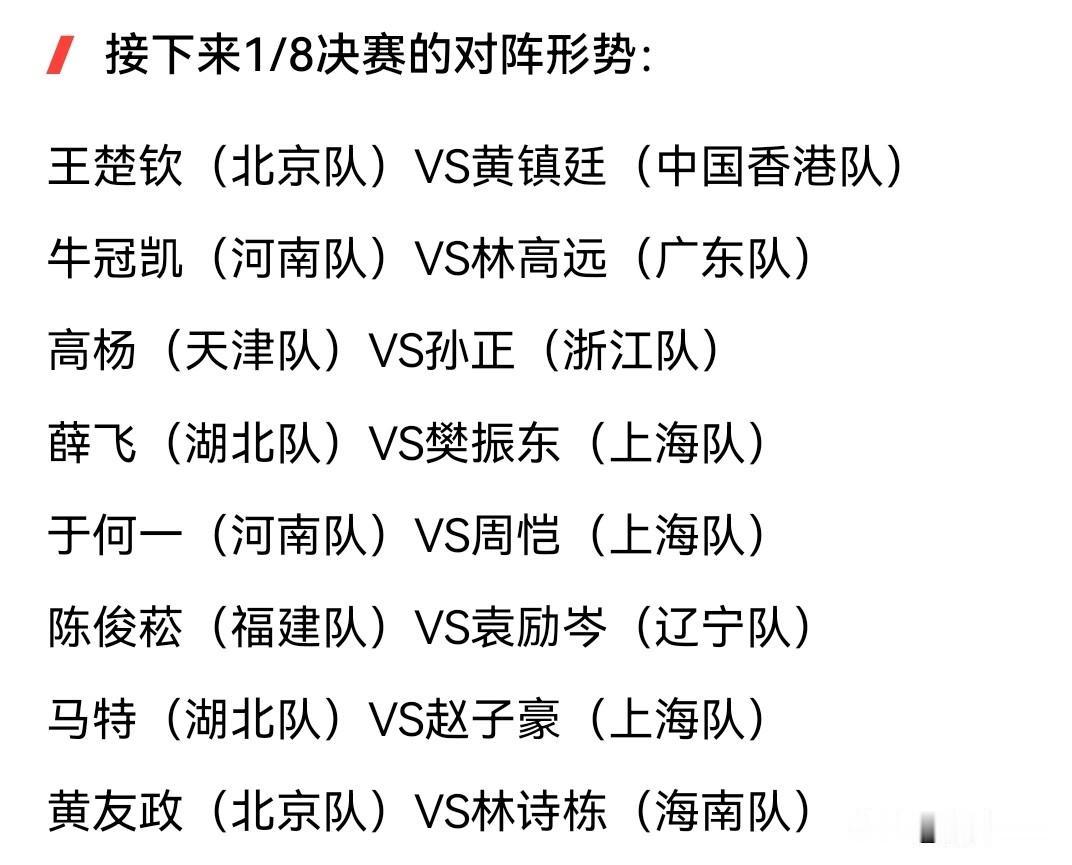 乒乓球进入1/8决赛后就有点好看了，这其中最大的黑马应该是名不见经传的马特，当然