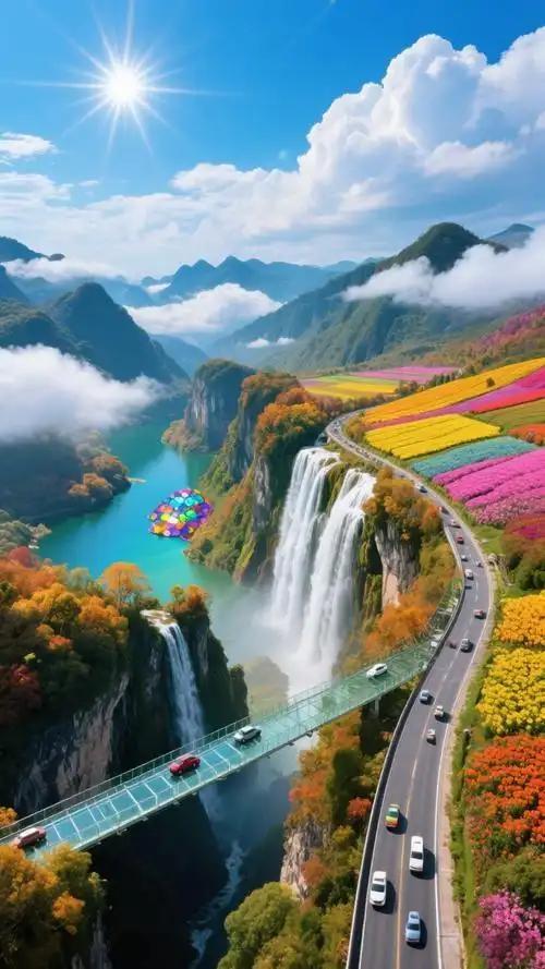 上联：奇峰叠翠江如镜下联：异花堆秀地似锦这幅对联“奇峰叠翠江如镜；异花堆秀