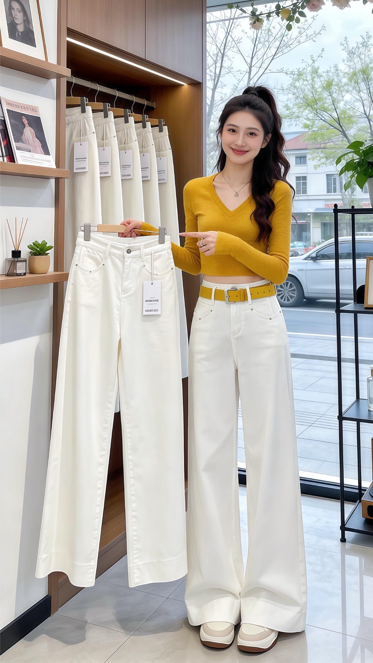 用一条裤子搞定一周穿搭 不同颜色裤子上衣怎么搭 美女感拉满的春装测评 ...