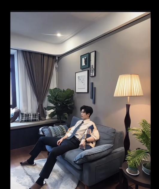 张凌赫拍戏中途，别说什么看到他下班回家，穿着拖鞋的人夫感了，我只看到他满屏的大长