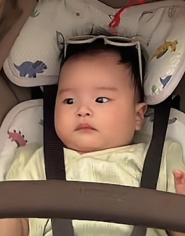 汪小菲和马筱梅的儿子汪宝儿是隔代遗传像奶奶张兰。汪宝儿圆嘟嘟的脸蛋上，有一双炯