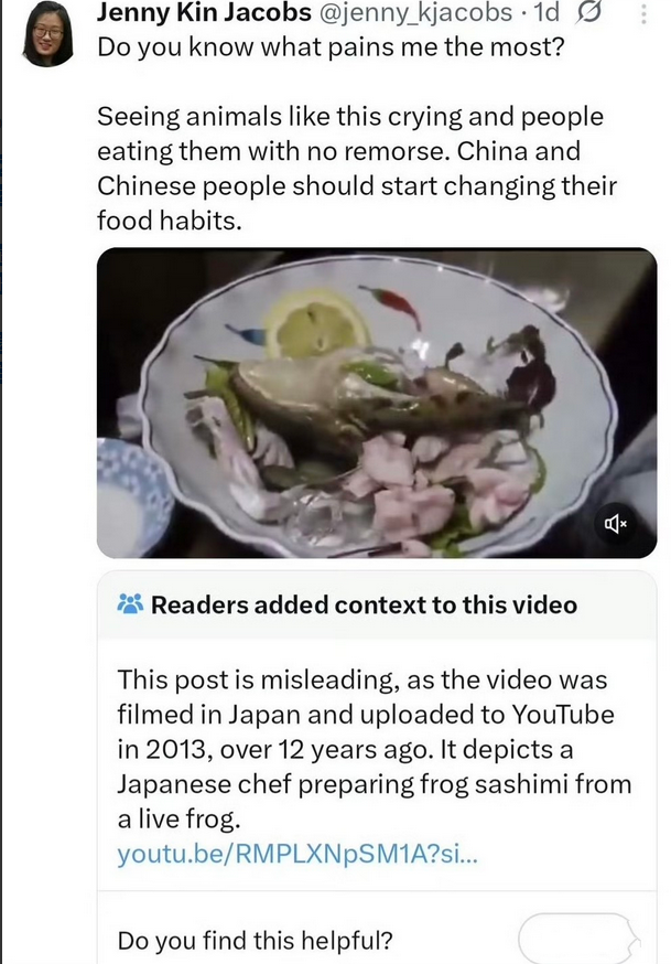 华裔女性动保人士外网发文：“你们知道什么让我最痛苦吗？看到动物们如此哀嚎中国人却