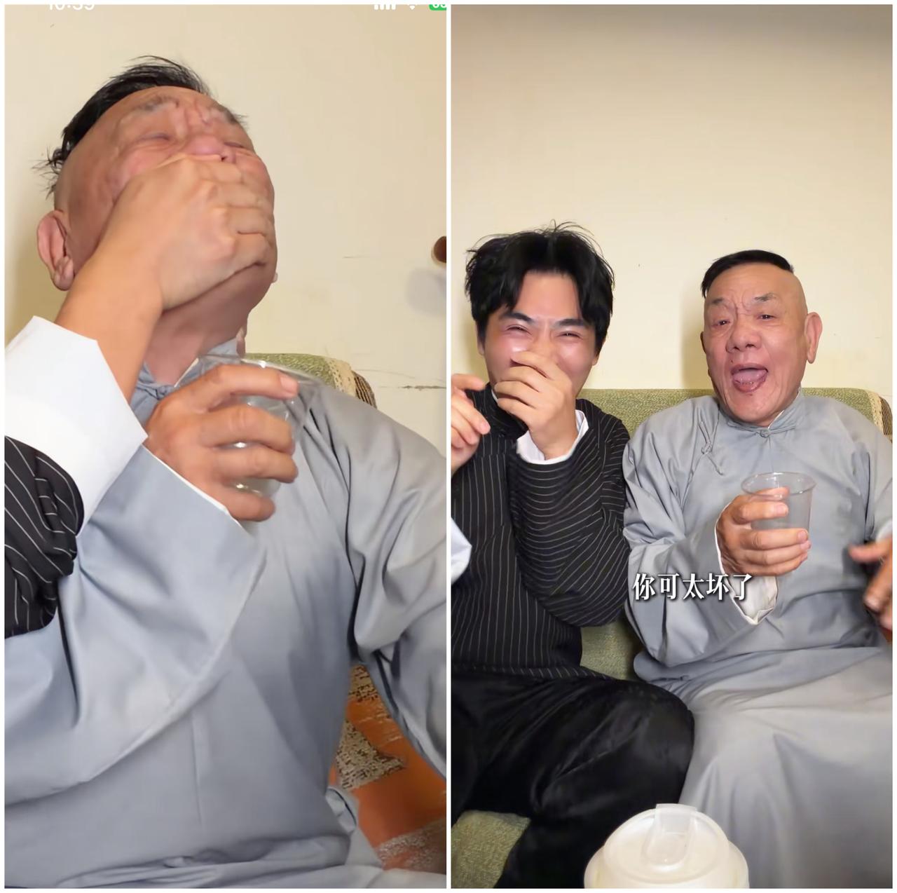 于谦徒弟请全队喝下午茶，拿豆汁“坑”大家，杨进明要吐直接给捂回去了！德云社于谦徒
