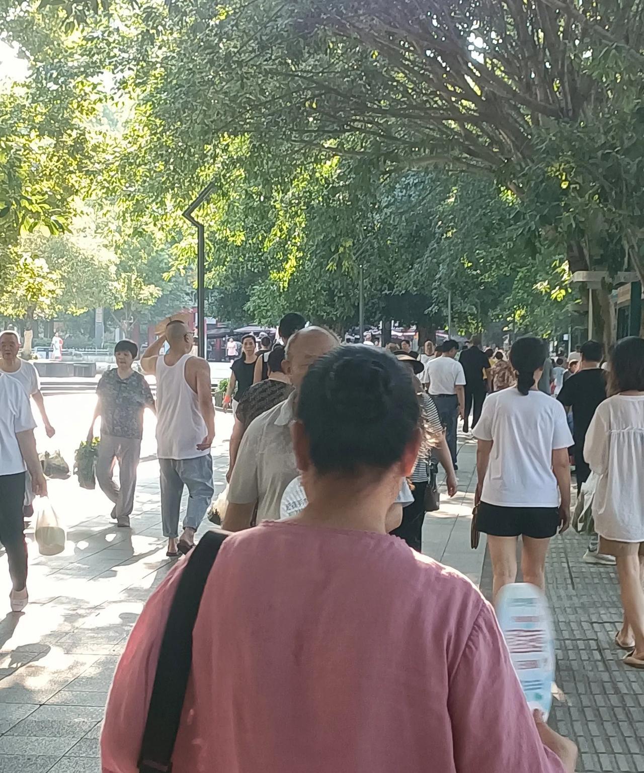 #夏日随手拍#入伏了！奔向民歌廣場外濱河路的人流早潮！好壯觀熱鬧！