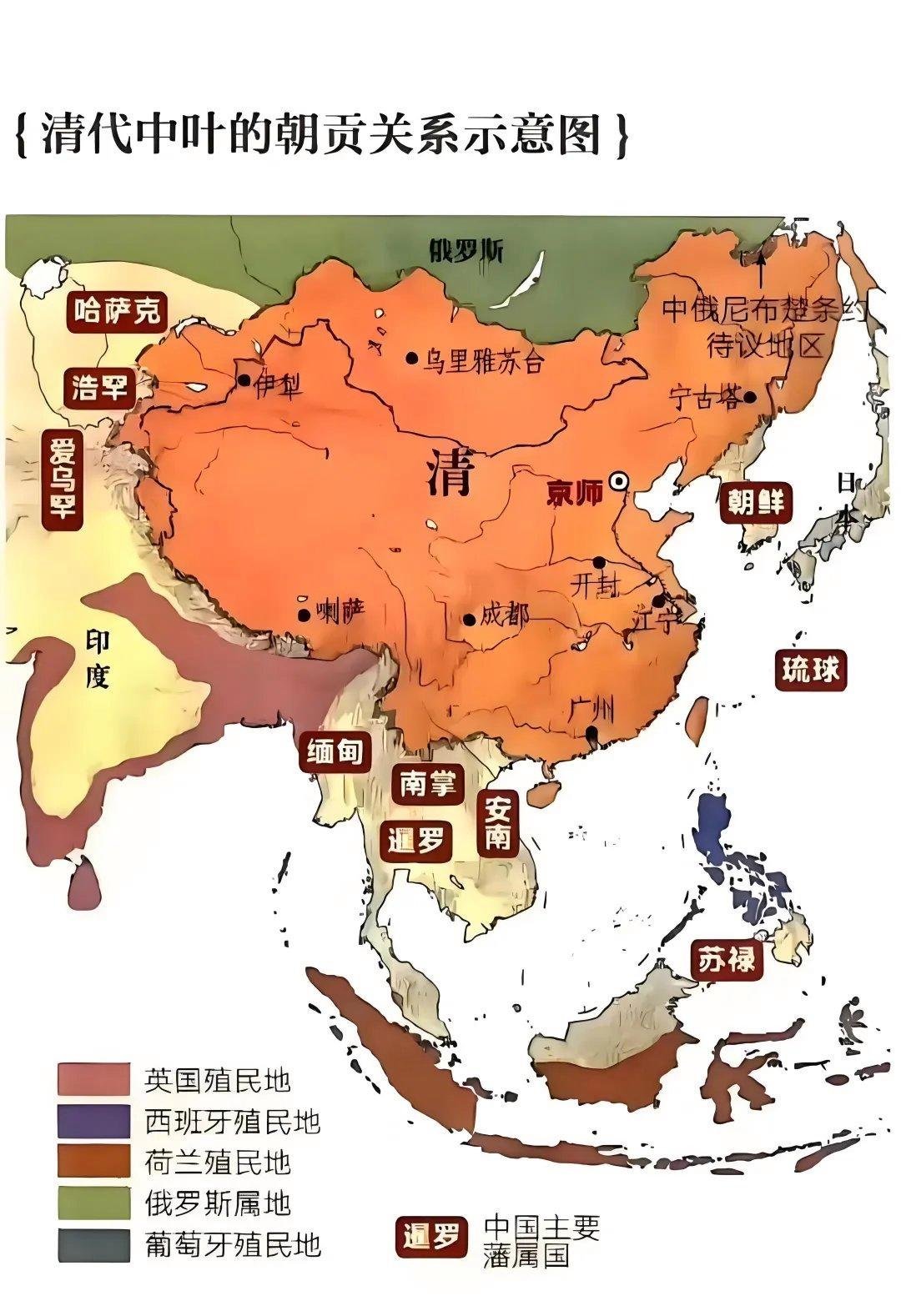 晴雨风说史晴雨风说史清中叶朝贡示意图​​​