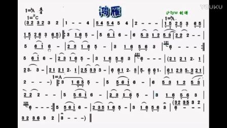 鸿雁二胡独奏曲图片