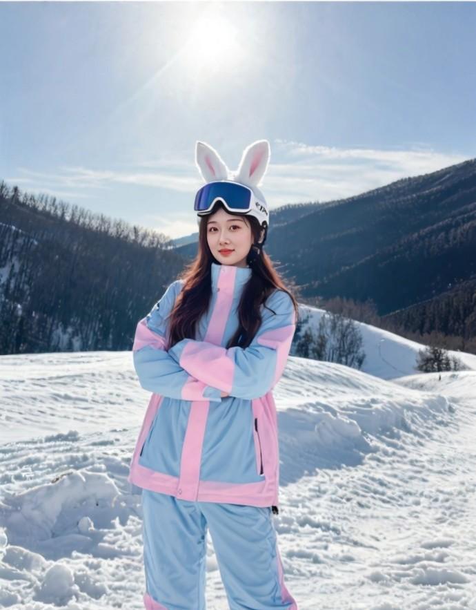 带娃滑雪，别再自己买兔子服了。崇礼云顶直接送，200套免费租，兔子、小熊、小狐