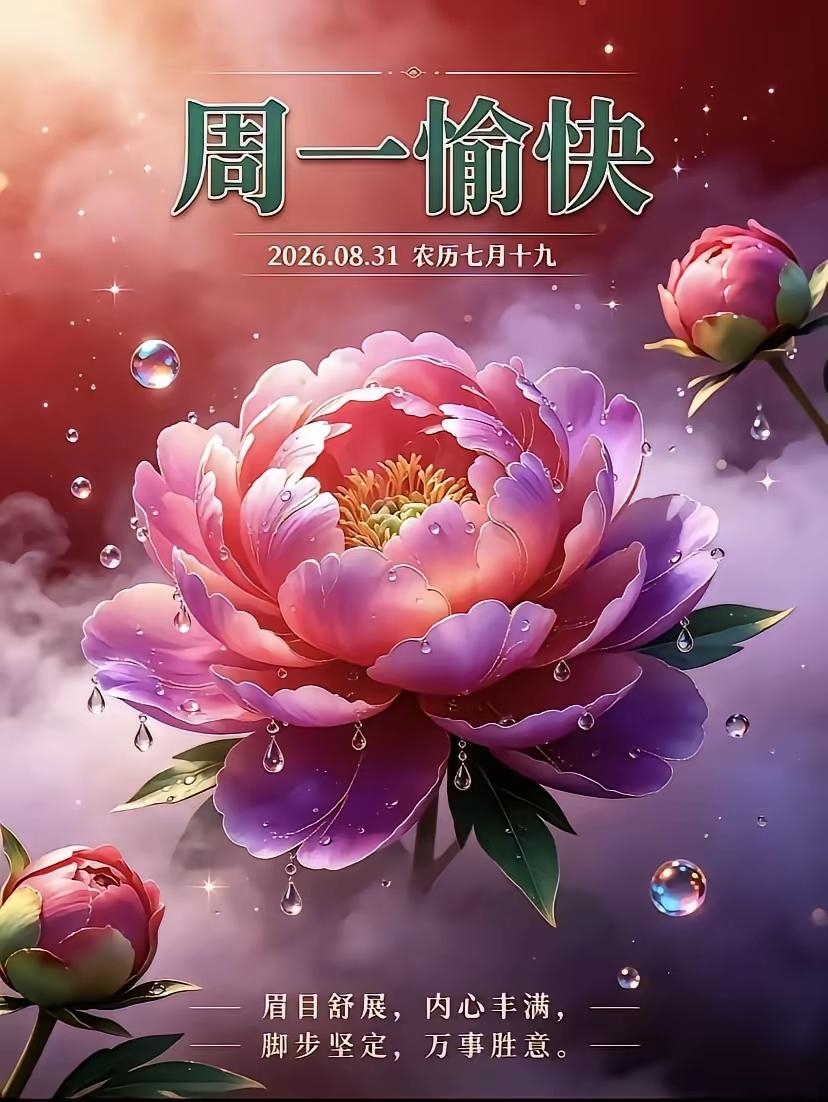 8.31日早上好[比心]八月再见，九月你好！㊗️愿