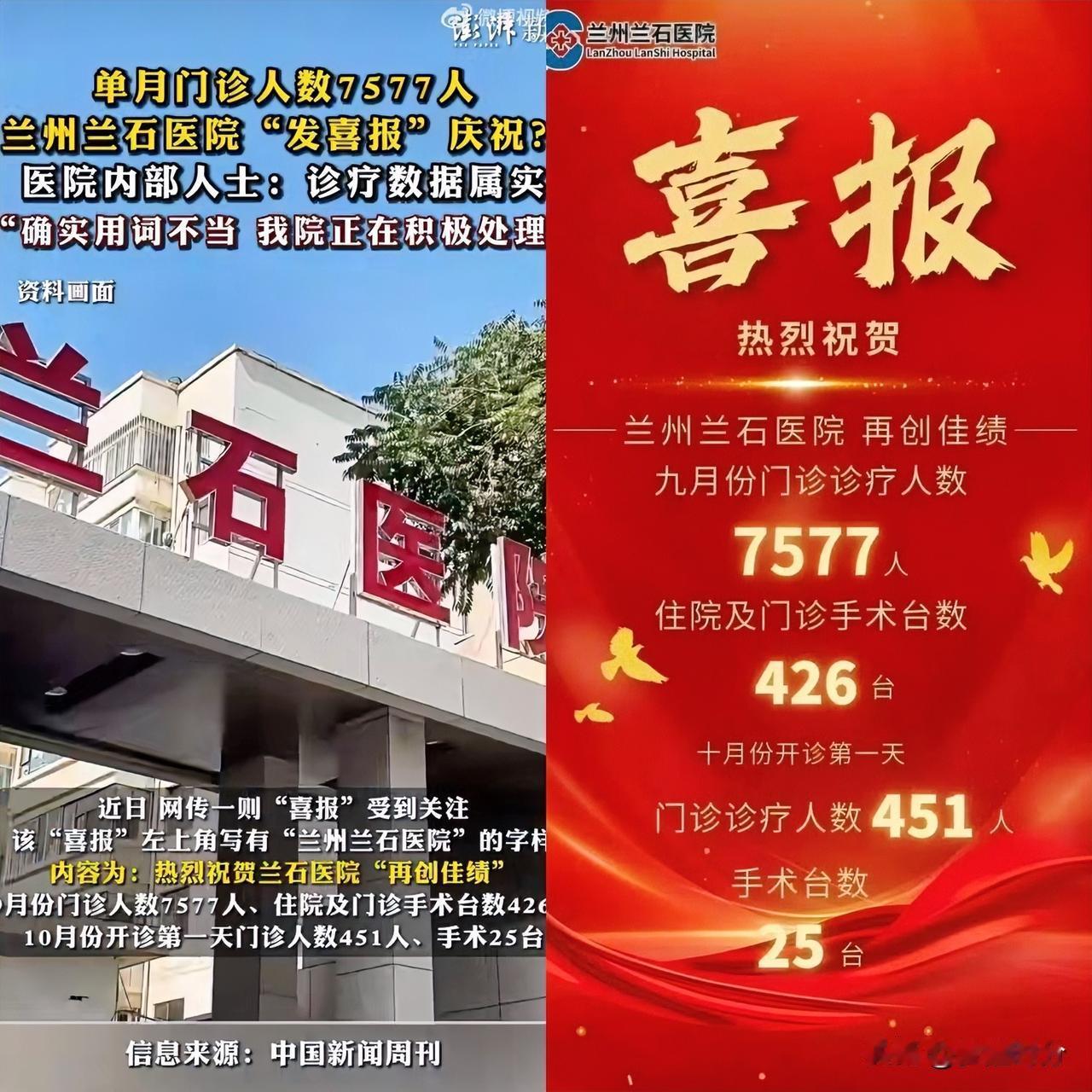 这下好了兰州不止兰州拉面出名了兰州兰石医院也全国臭名远扬了！近日，一