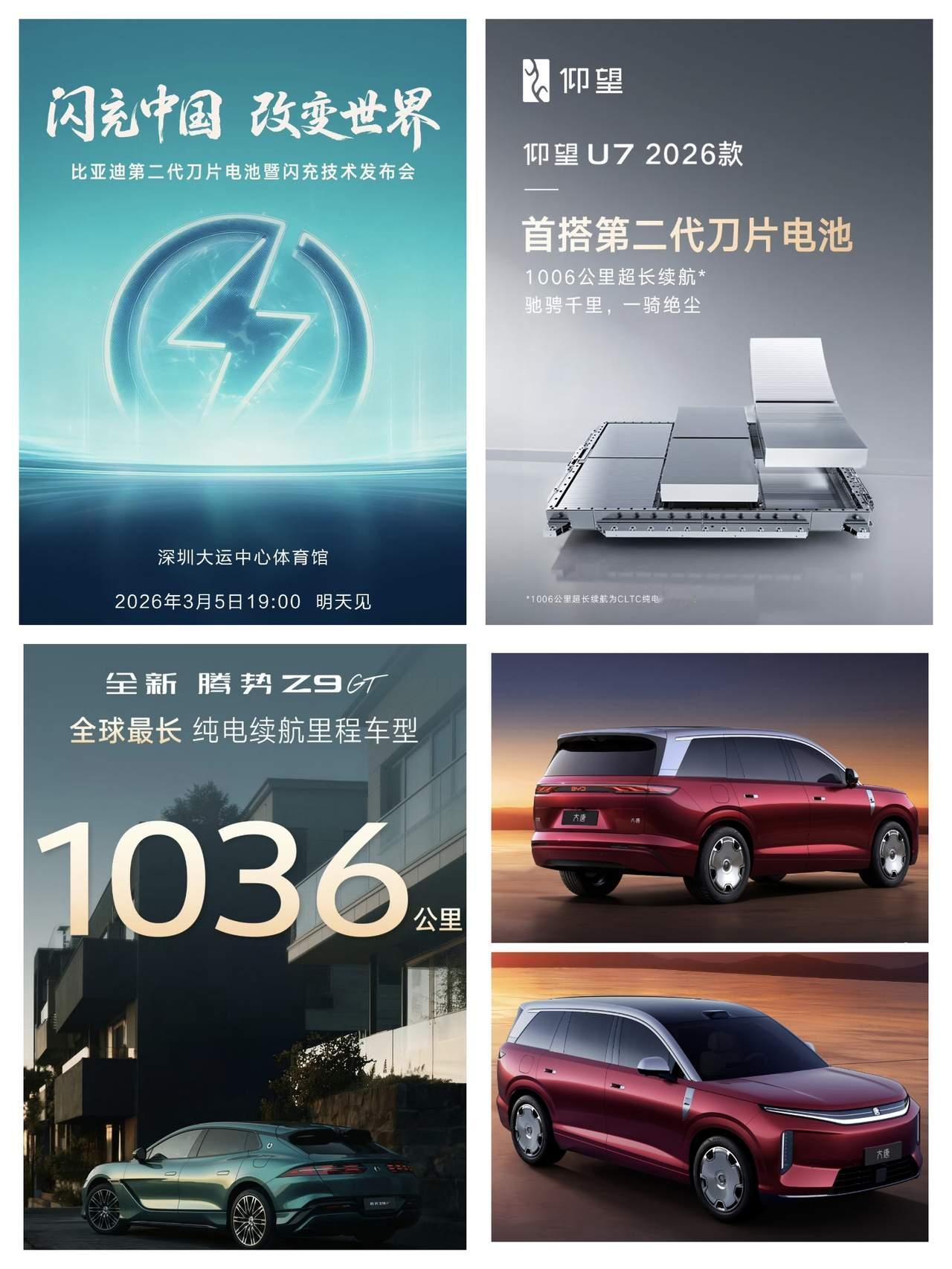 二代刀片电池+可变磁通量电机，电动车技术基本就到顶了。一直观望比亚迪的准客户，