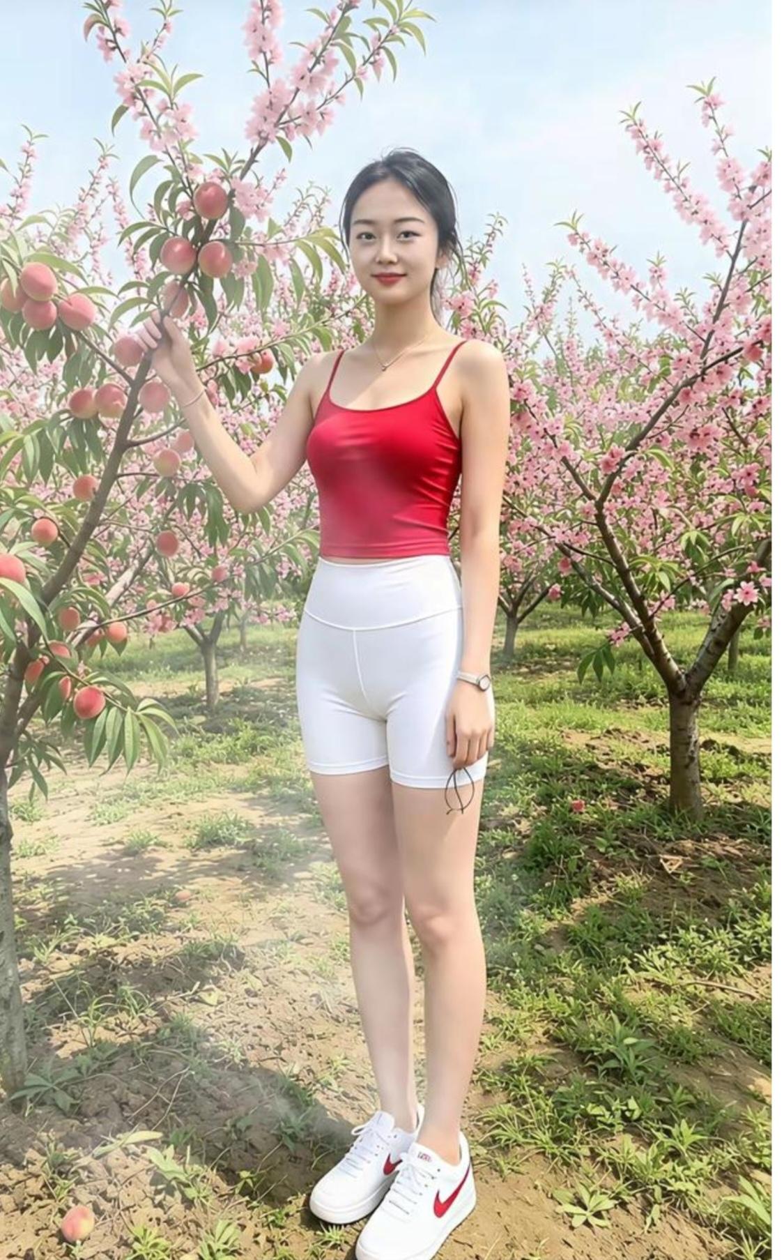 感悟人生我家的桃子成熟了。必须得留个影。我与桃子谁更好。你别认为你长的好看就