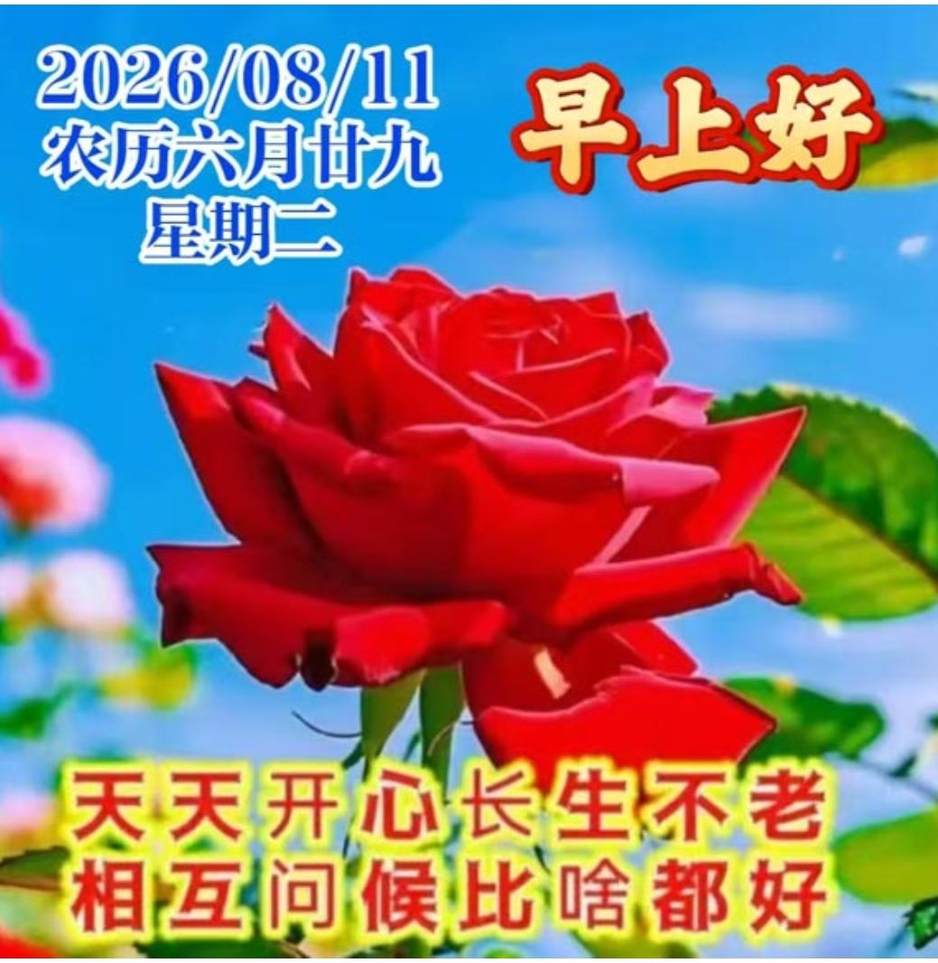 晨起回声好，健康没烦恼气候如蒸笼，牵挂记心中；轻轻送问候，祝福送凉风；天热