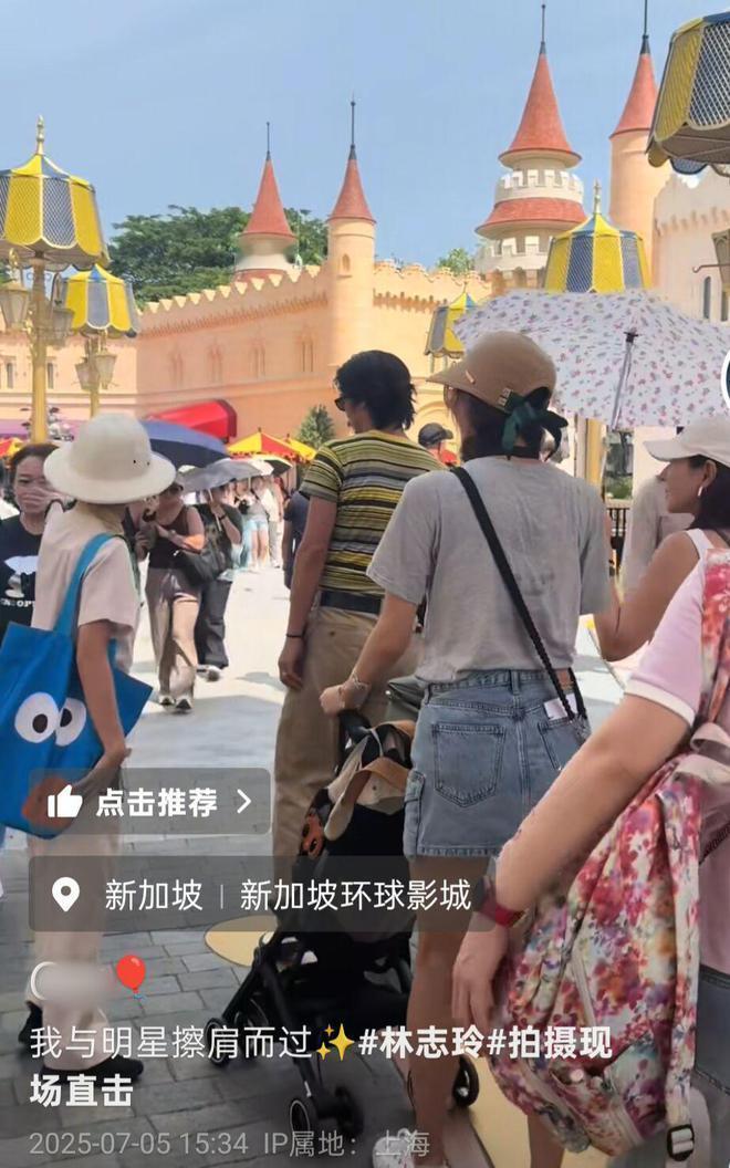 林志玲结婚后依旧散发少女魅力，近期晒出大片引发网友好评。偶遇林志玲一家在新加坡环