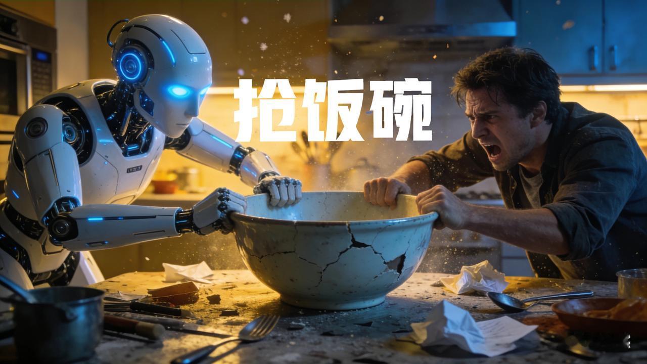 如果AI只是和人抢饭碗，那它的方向就是错误的，结果是灾难的。如果AI代替了人，