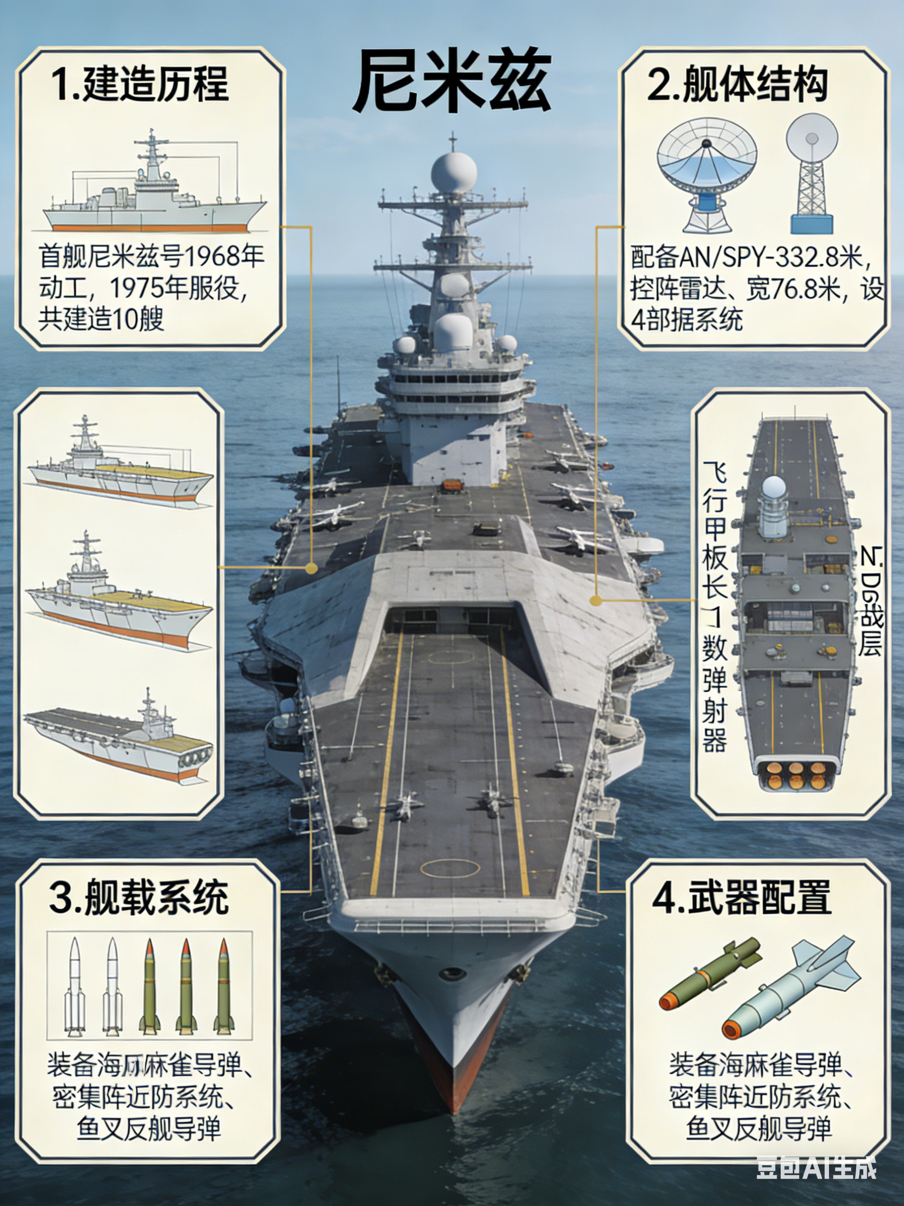 军事ai新视野美国“尼米兹”级航空母舰“尼米兹”级航空母舰（Nimitzcl
