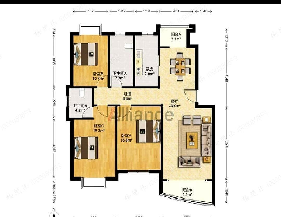 让我挑？我先看的根本不是南北通透，也不是客厅开间有多大。我先看，从大门口走到冰